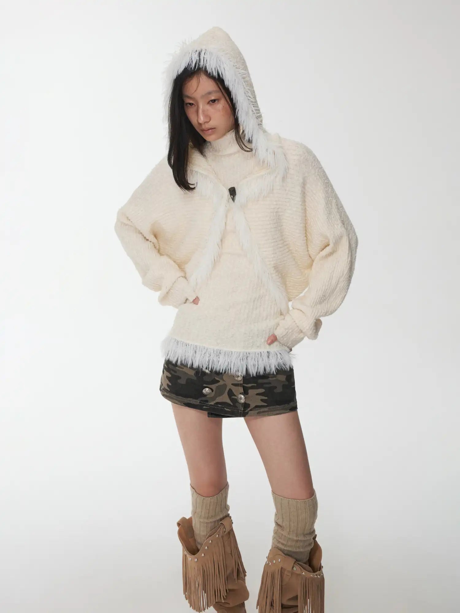 1Jinn Studio Fringe Knit Vest & Cardigan Vest Set | Canton Collective