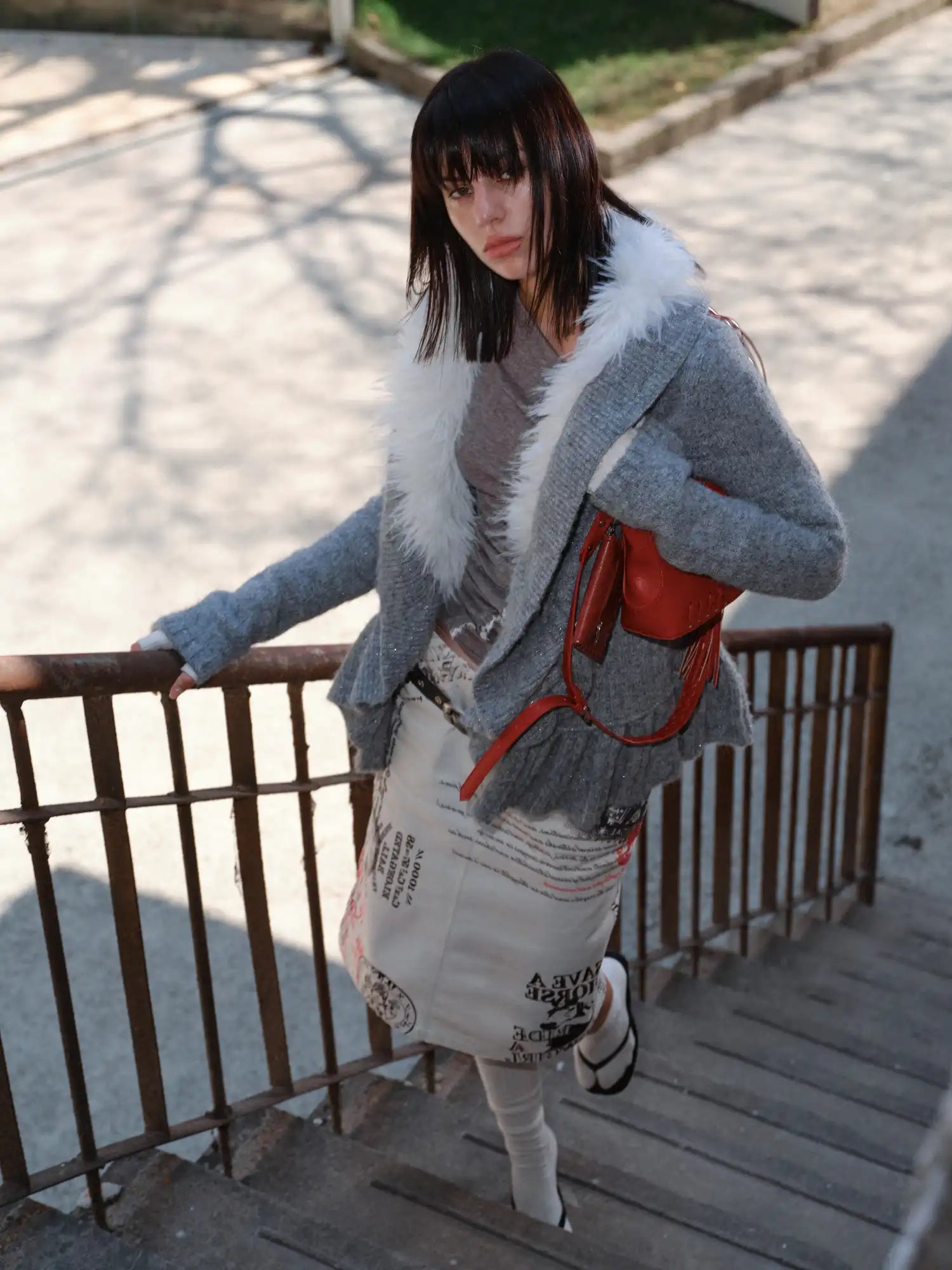 2th Desire Fur Collar Knit Coat | Canton Collective