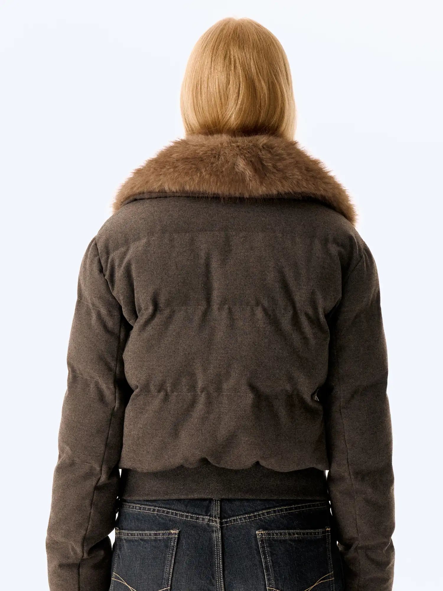 FIRST FLOOR Fur Collar Short Coat | Canton Collective