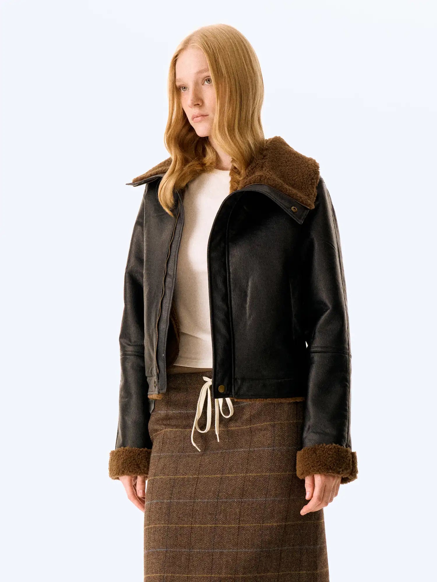 FIRST FLOOR Fur Fitted Coat | Canton Collective