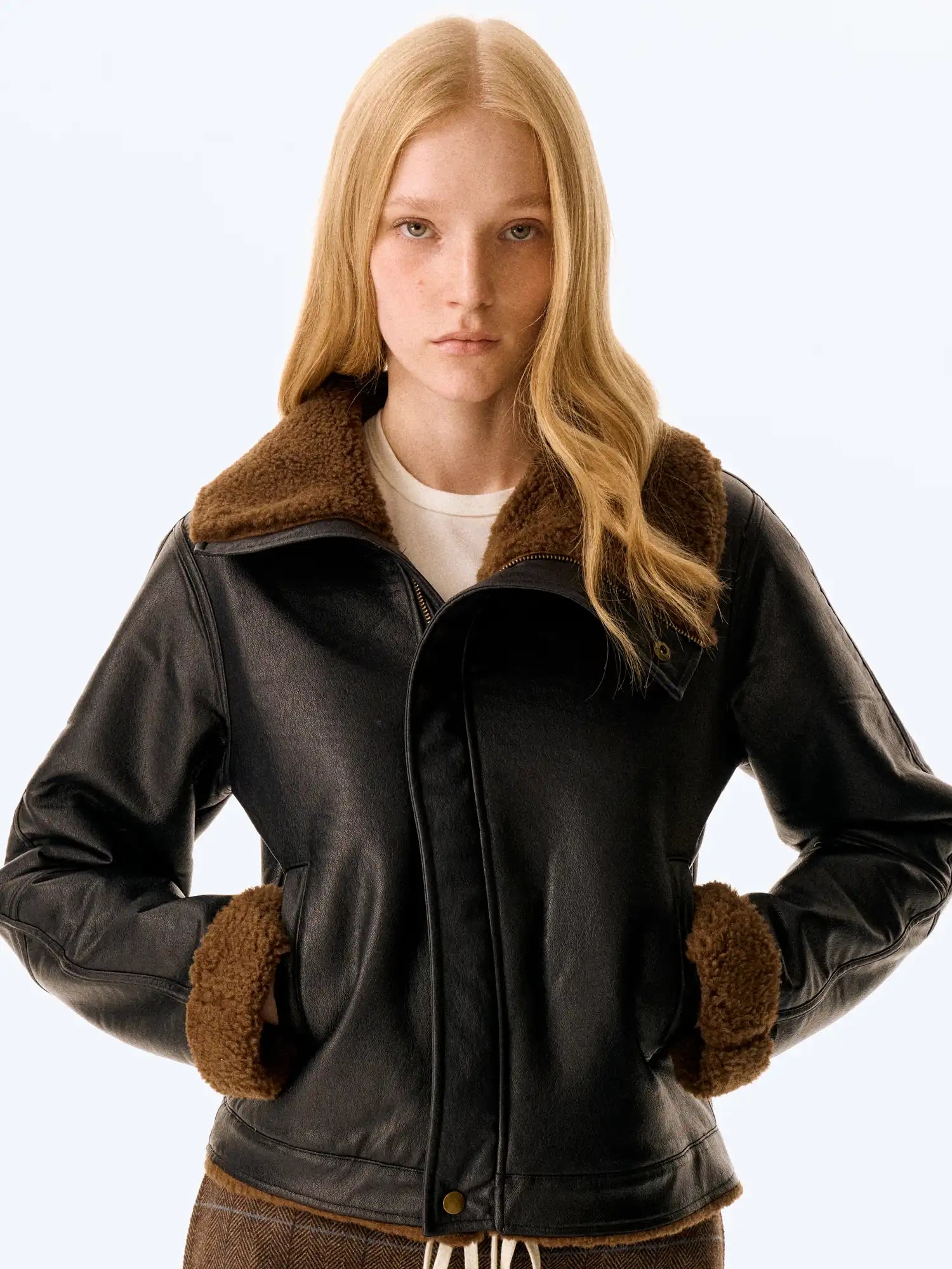 FIRST FLOOR Fur Fitted Coat | Canton Collective