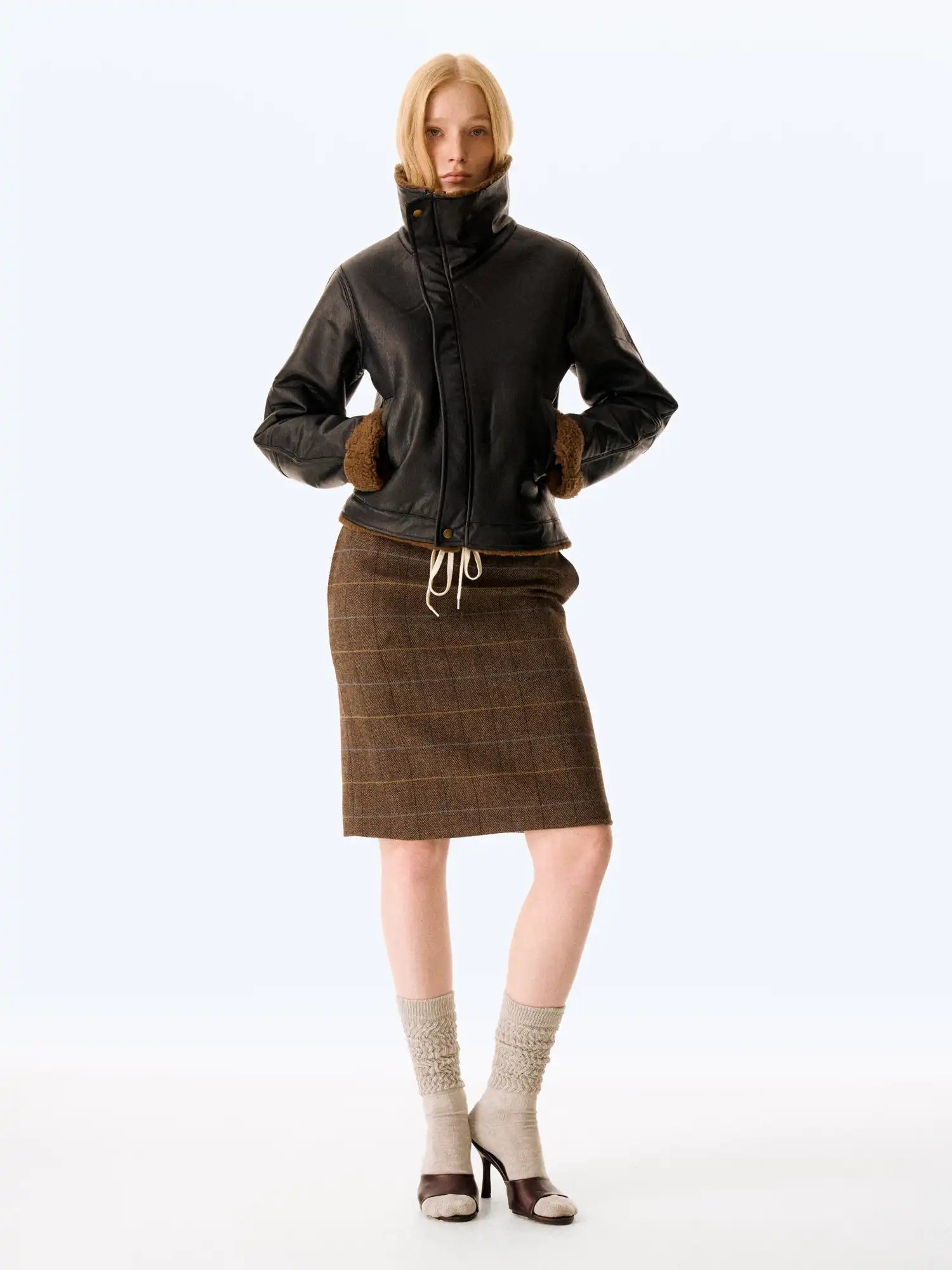 FIRST FLOOR Fur Fitted Coat | Canton Collective