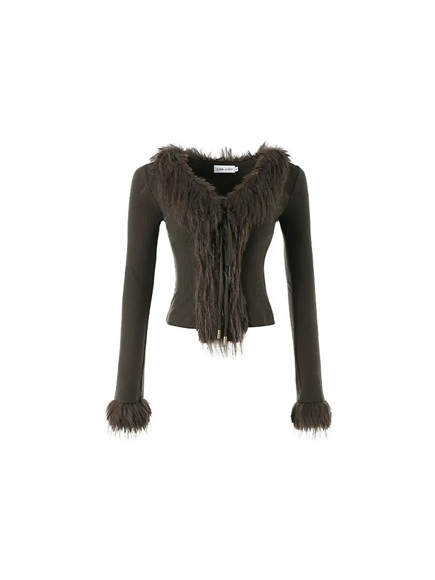 1Jinn Studio Fuzzy V-Neck Knit Top | Canton Collective