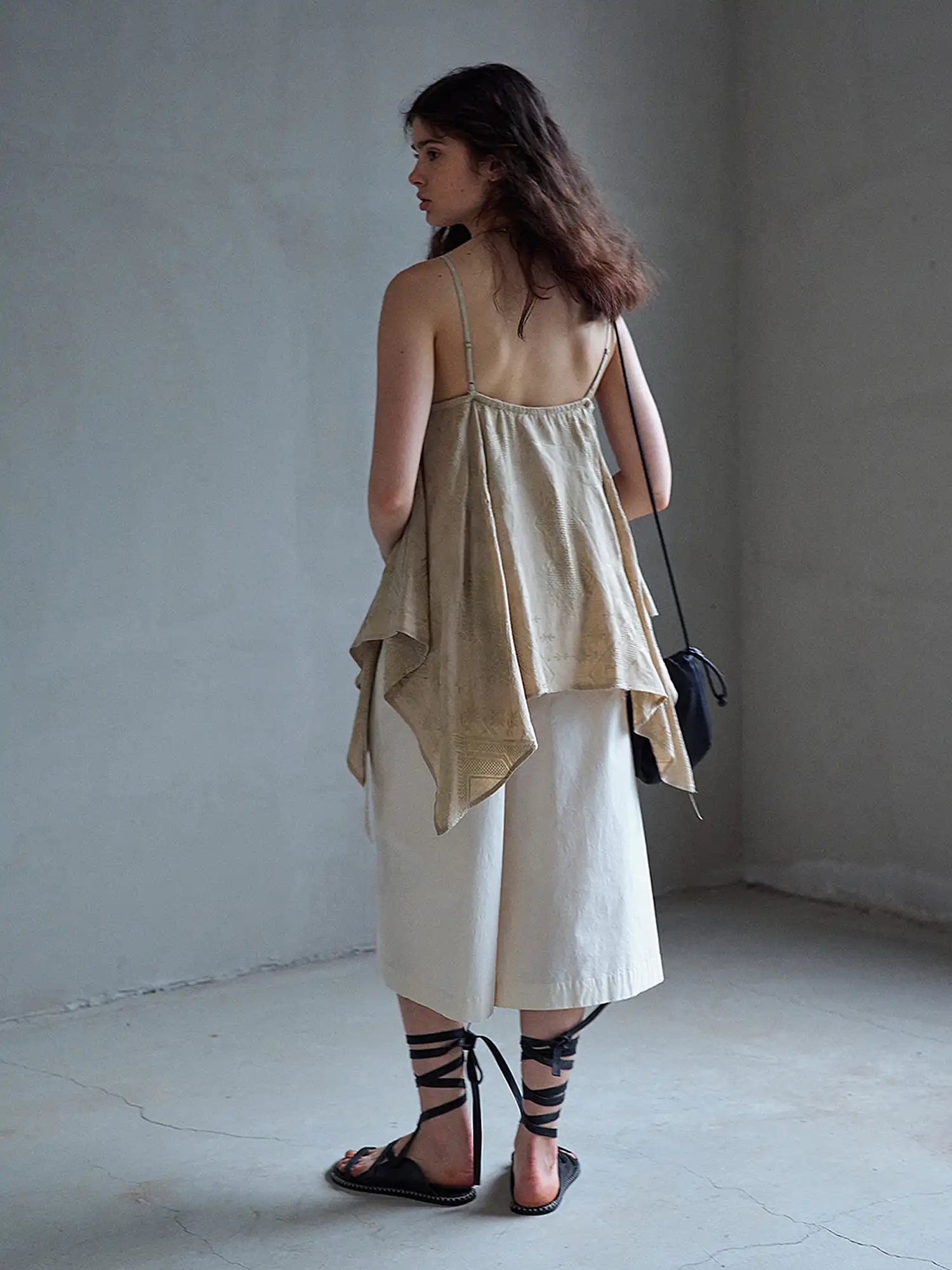 CantonCollective Design Geometric Embroidered Linen Camisole | Canton Collective