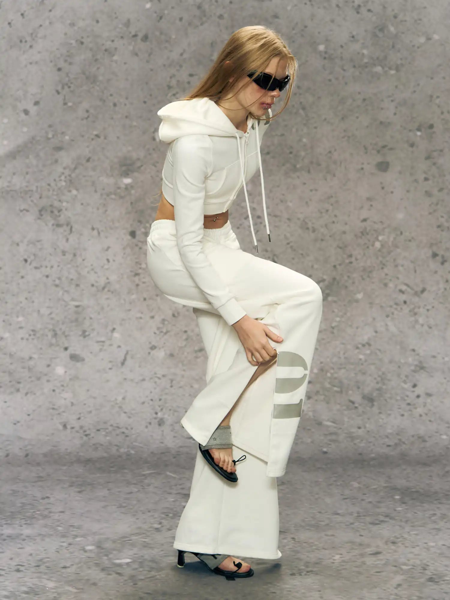 Deleteex Glossy Finish Cropped Hoodie | Canton Collective