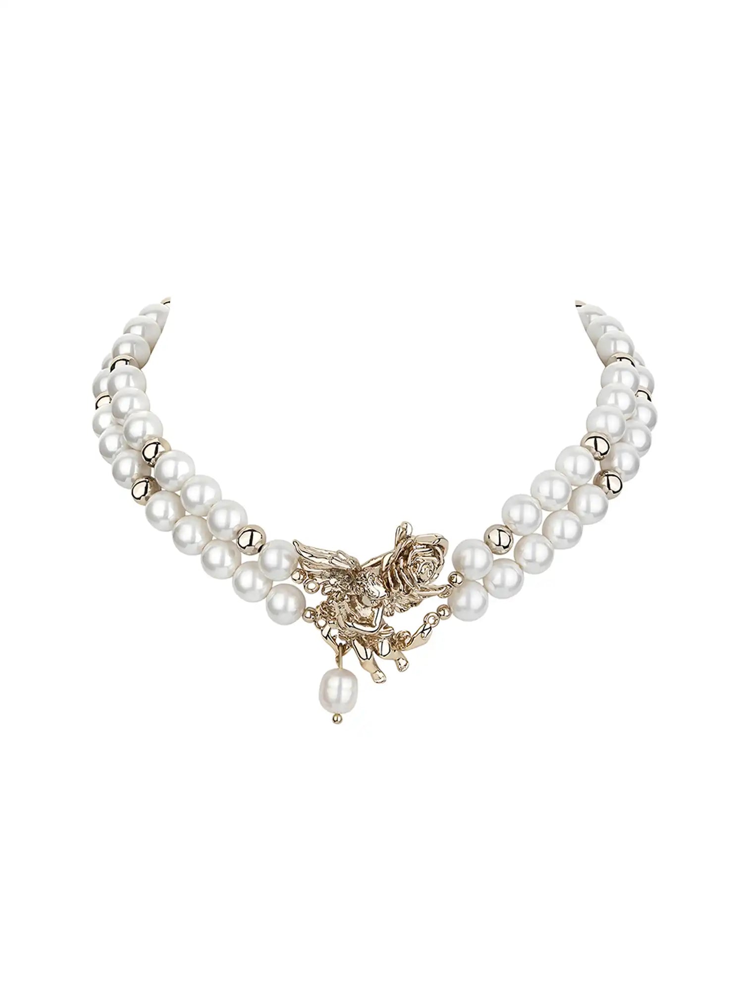 1Jinn M2M Gothic Angel Pearl Choker | Canton Collective