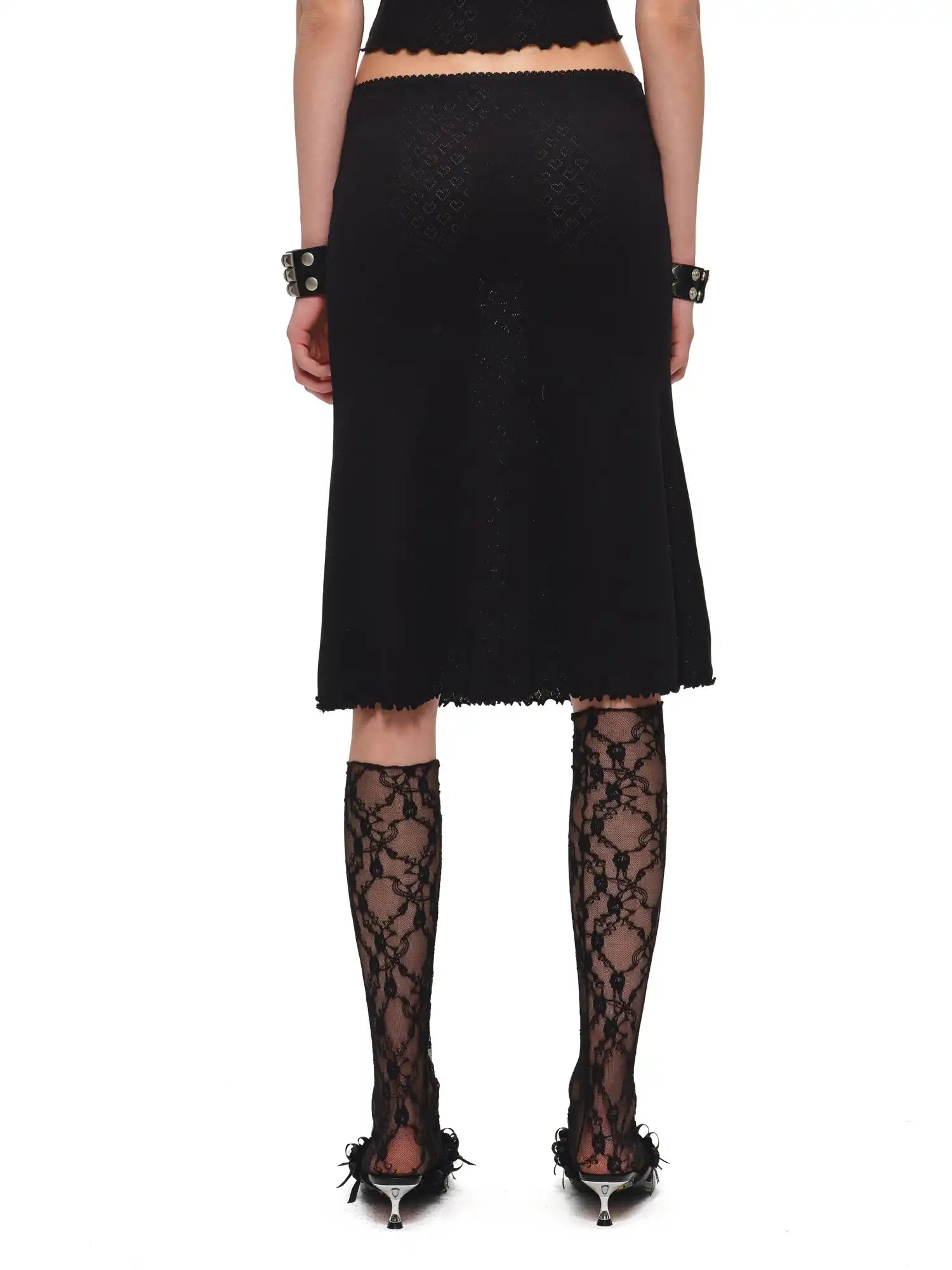 1Jinn Studio Gothic Dog Frame Lace Trim Midi Skirt | Canton Collective