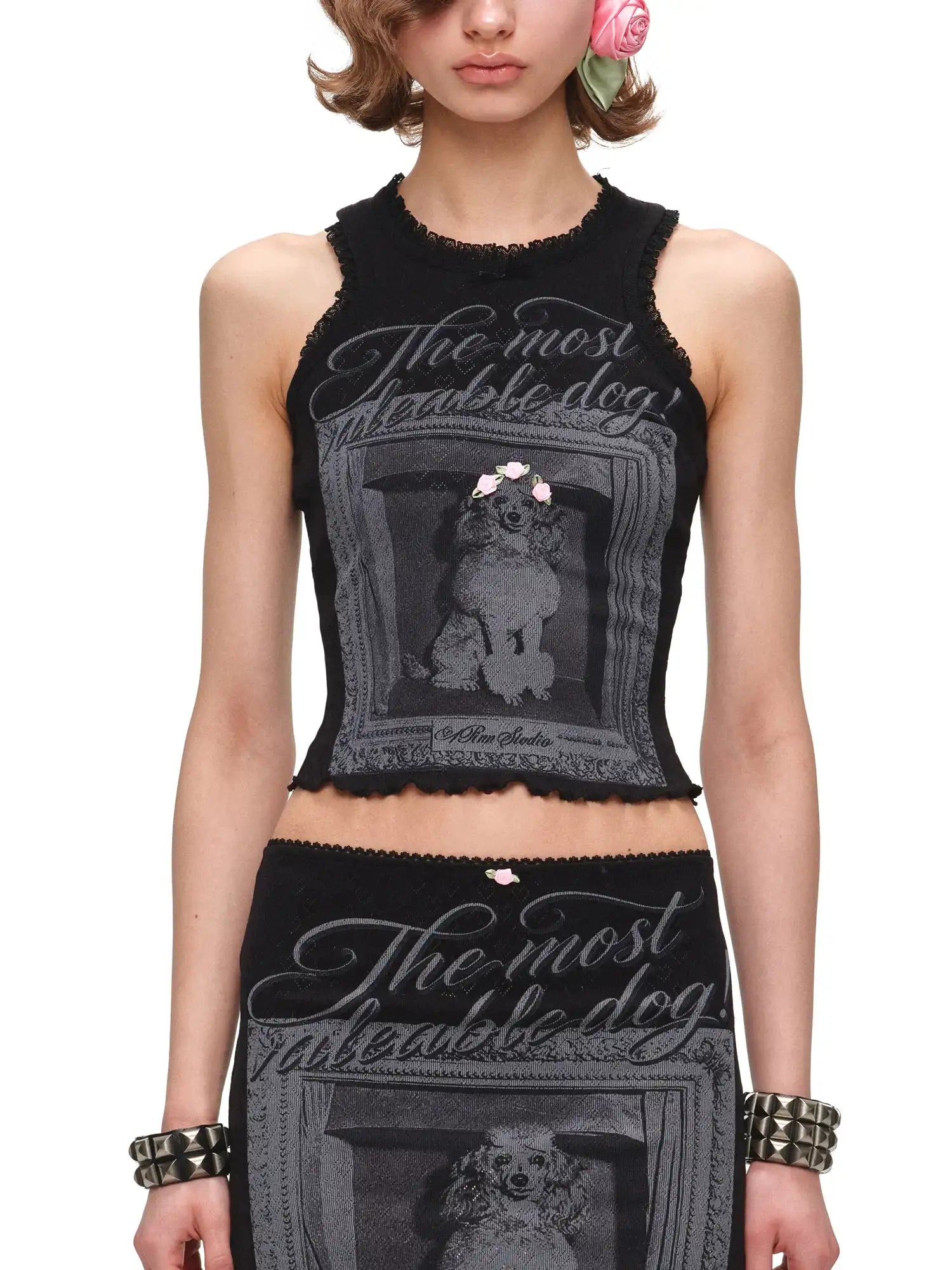 1Jinn Studio Gothic Dog Frame Racerback Tank Top | Canton Collective