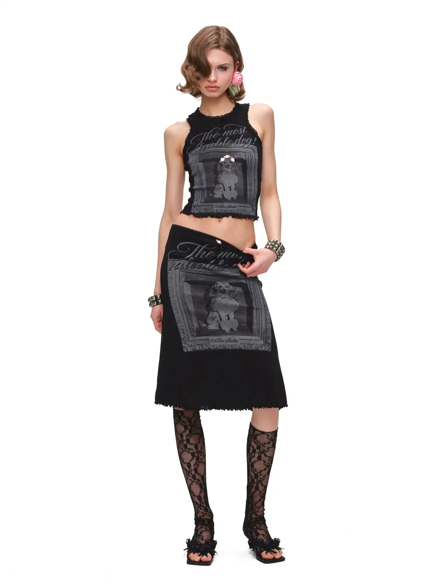 1Jinn Studio Gothic Dog Frame Racerback Tank Top | Canton Collective
