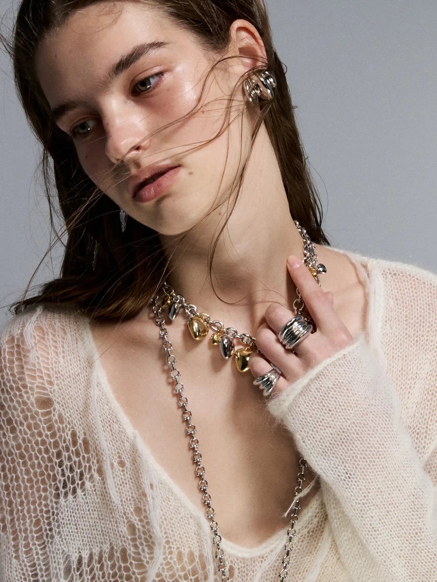 1Jinn M2M Heart-Shaped Pendant Choker | Canton Collective