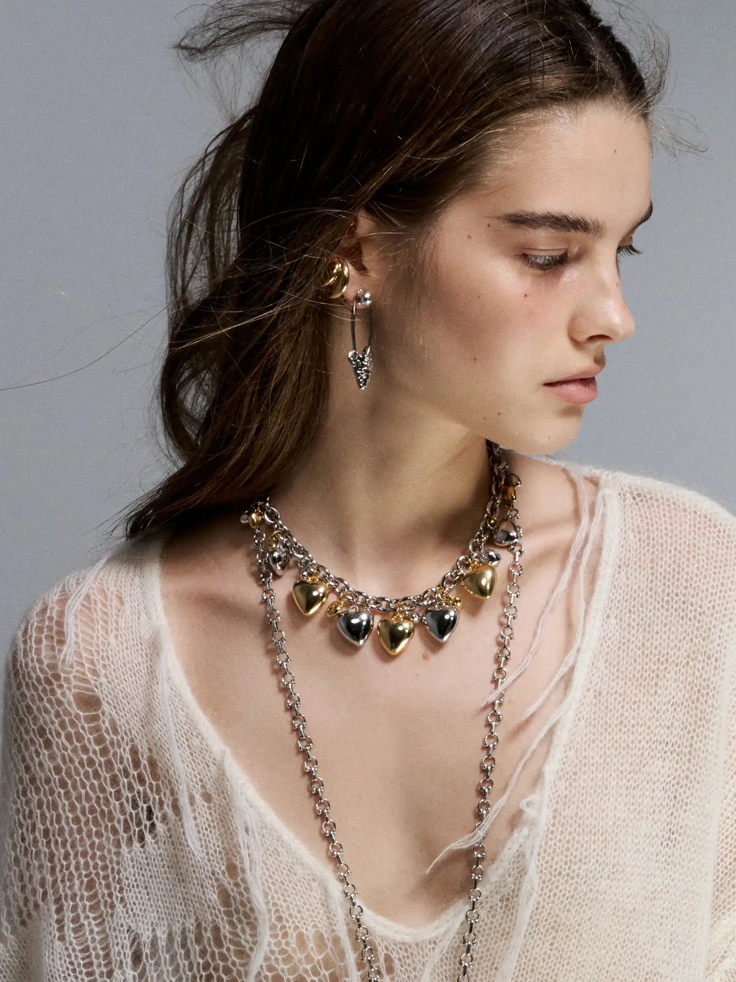 1Jinn M2M Heart-Shaped Pendant Choker | Canton Collective