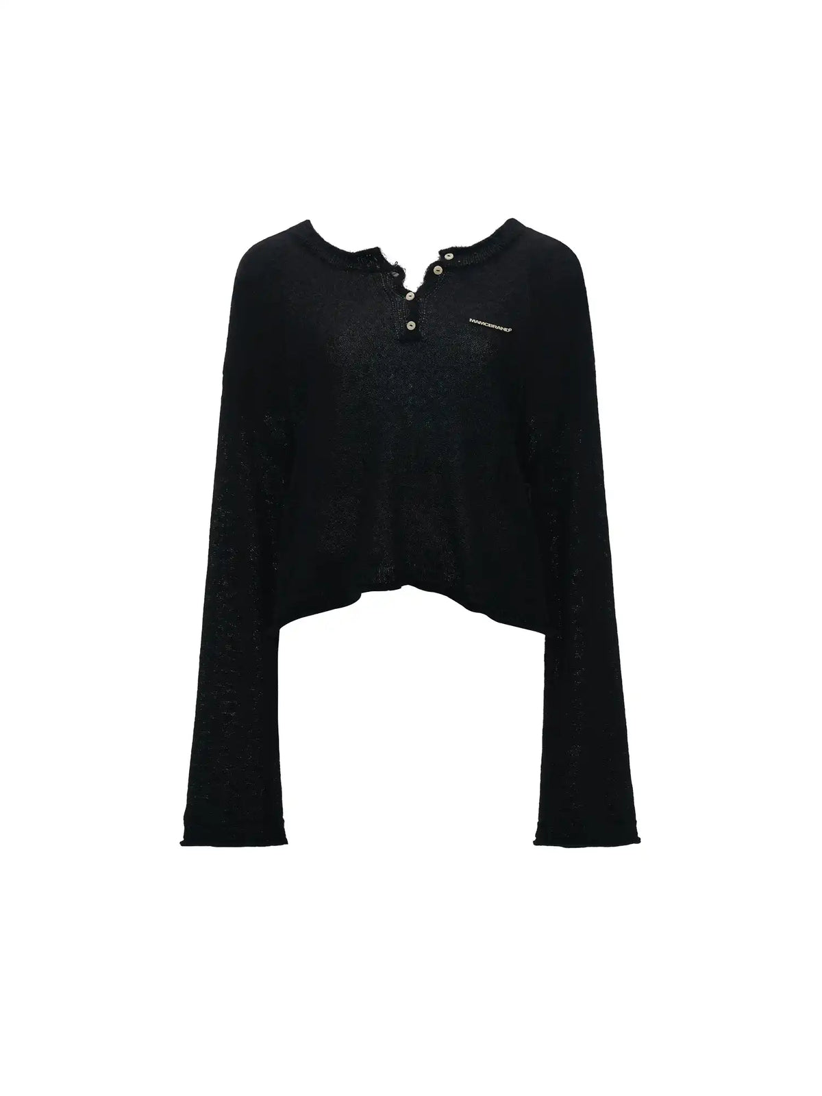 MAMC Heart Tie Back Brushed Cropped Sweater | Canton Collective
