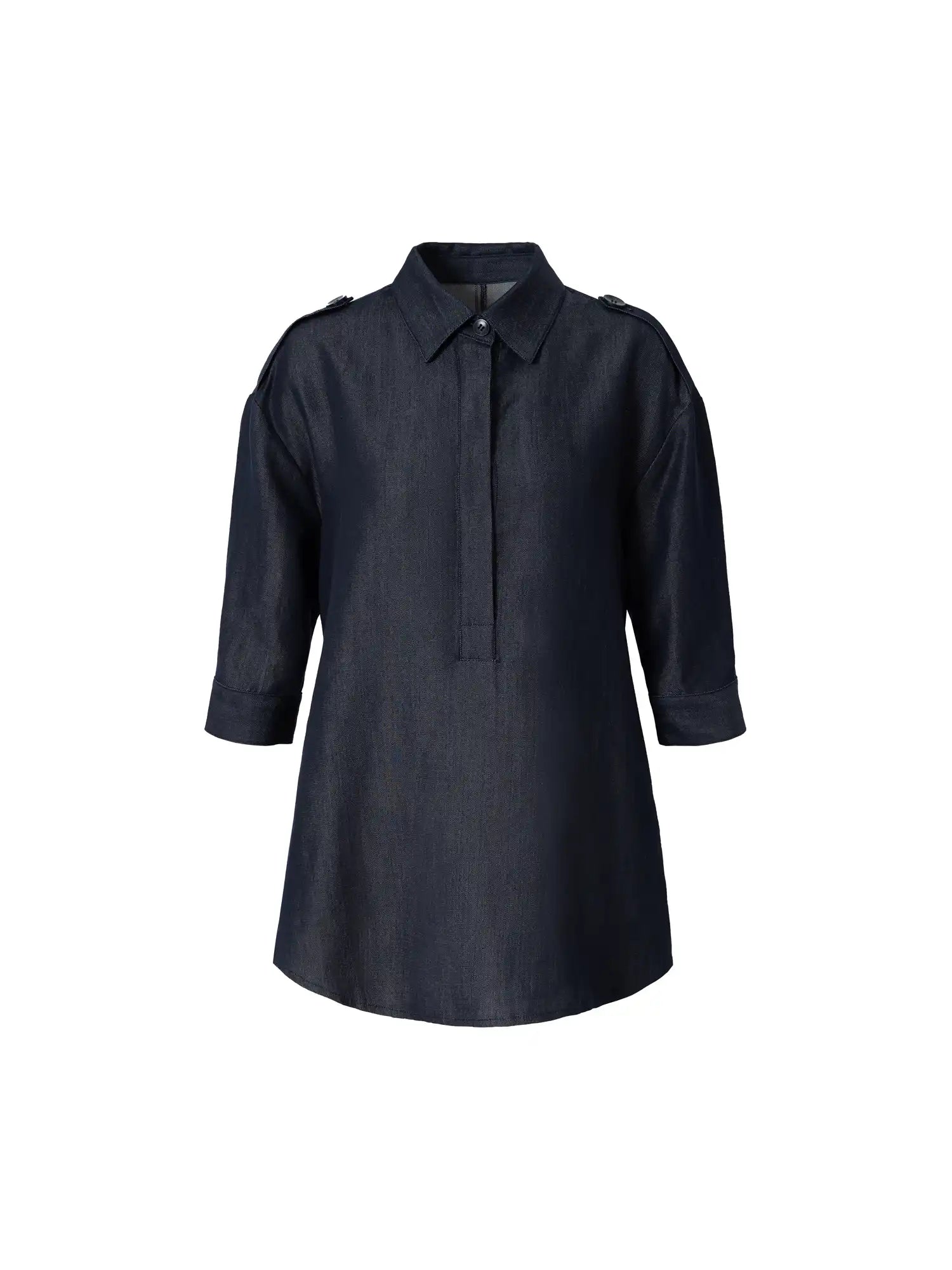Muse Naps Henley Denim Tunic Shirt Top | Canton Collective