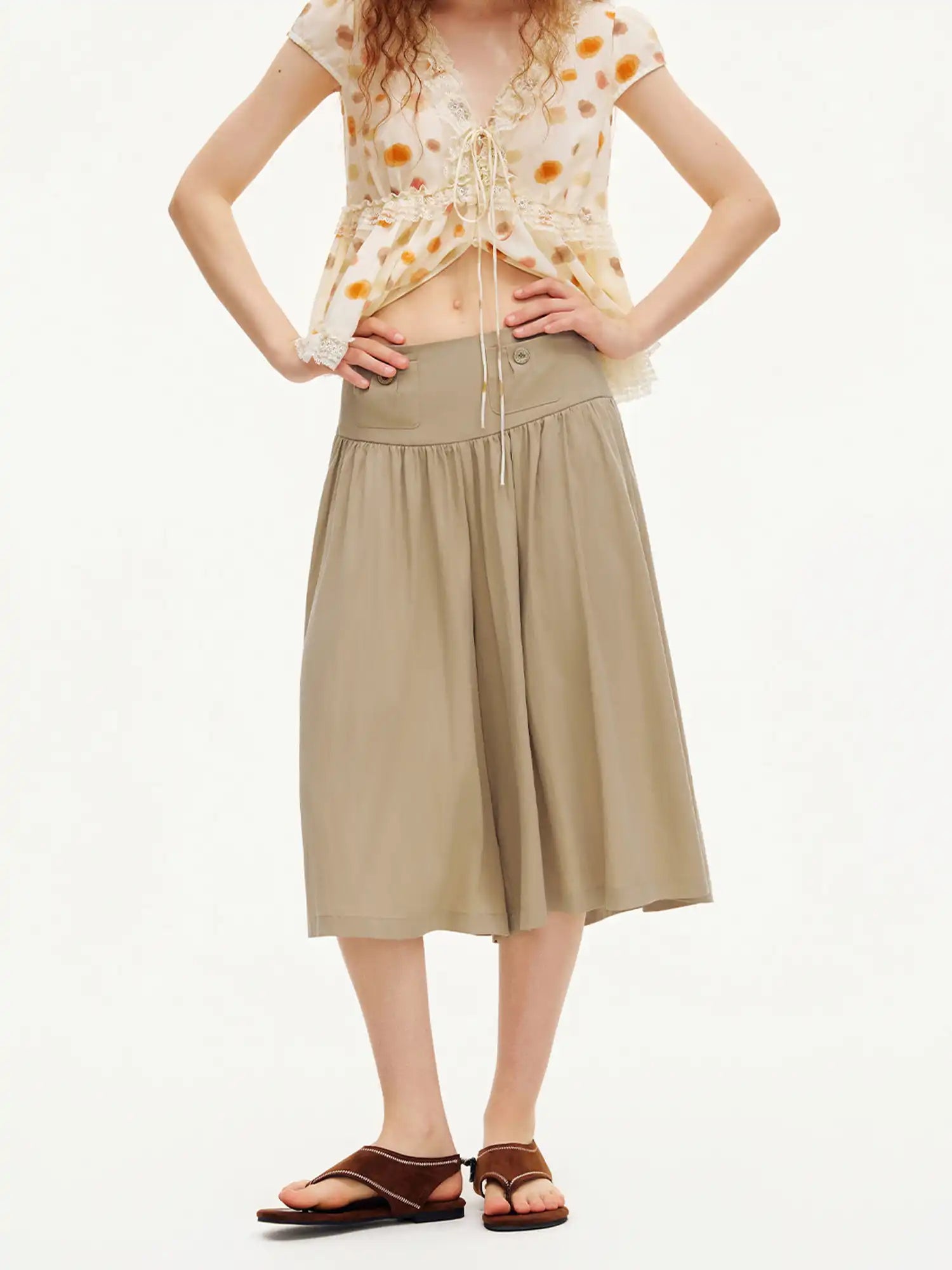 Outtheblue High-Waisted Lyocell Wide-Leg Culottes | Canton Collective