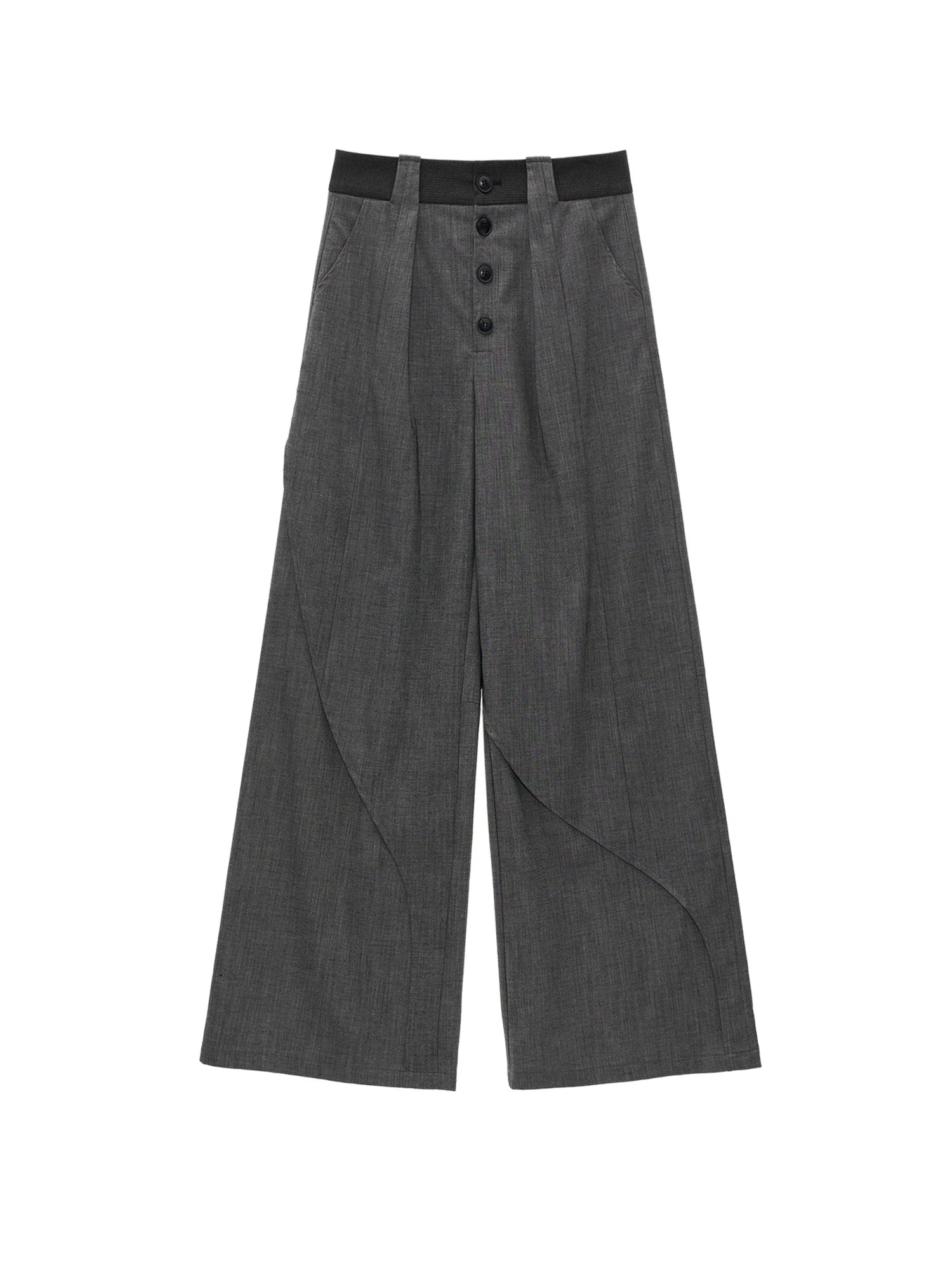 MAMC High Rise Button Fly Wide Leg Trouser | Canton Collective