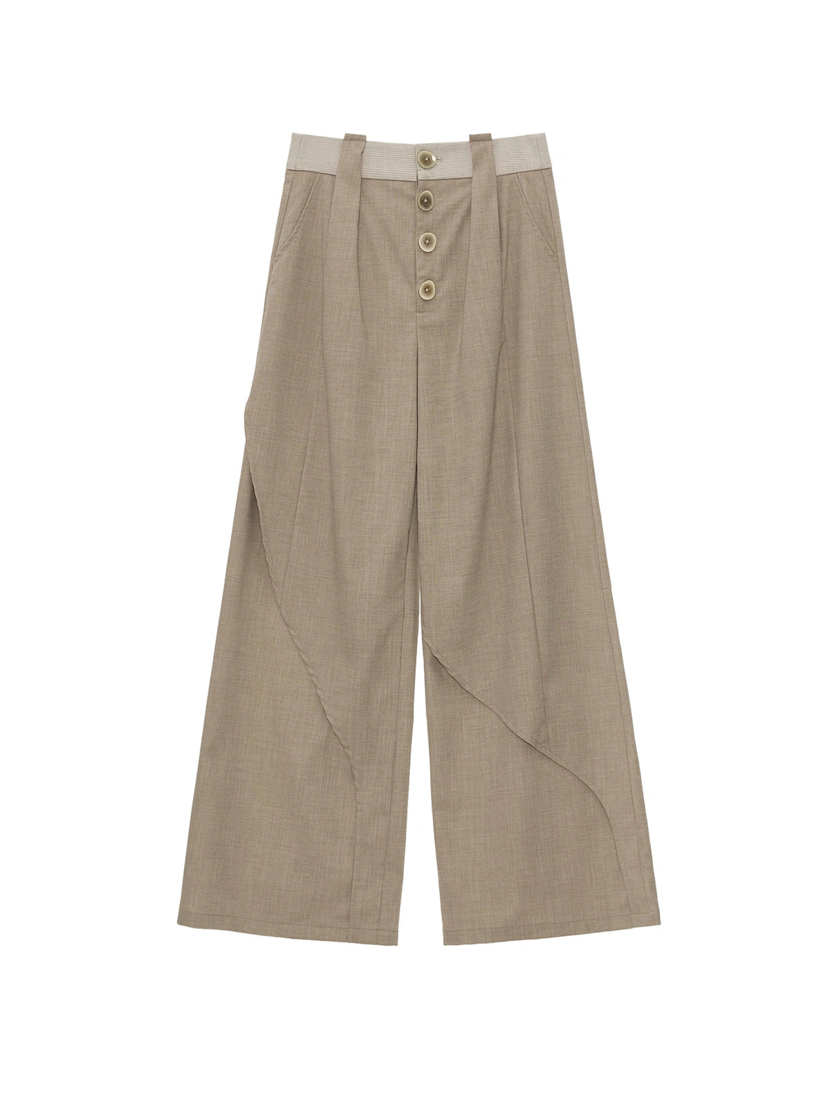 MAMC High Rise Button Fly Wide Leg Trouser | Canton Collective