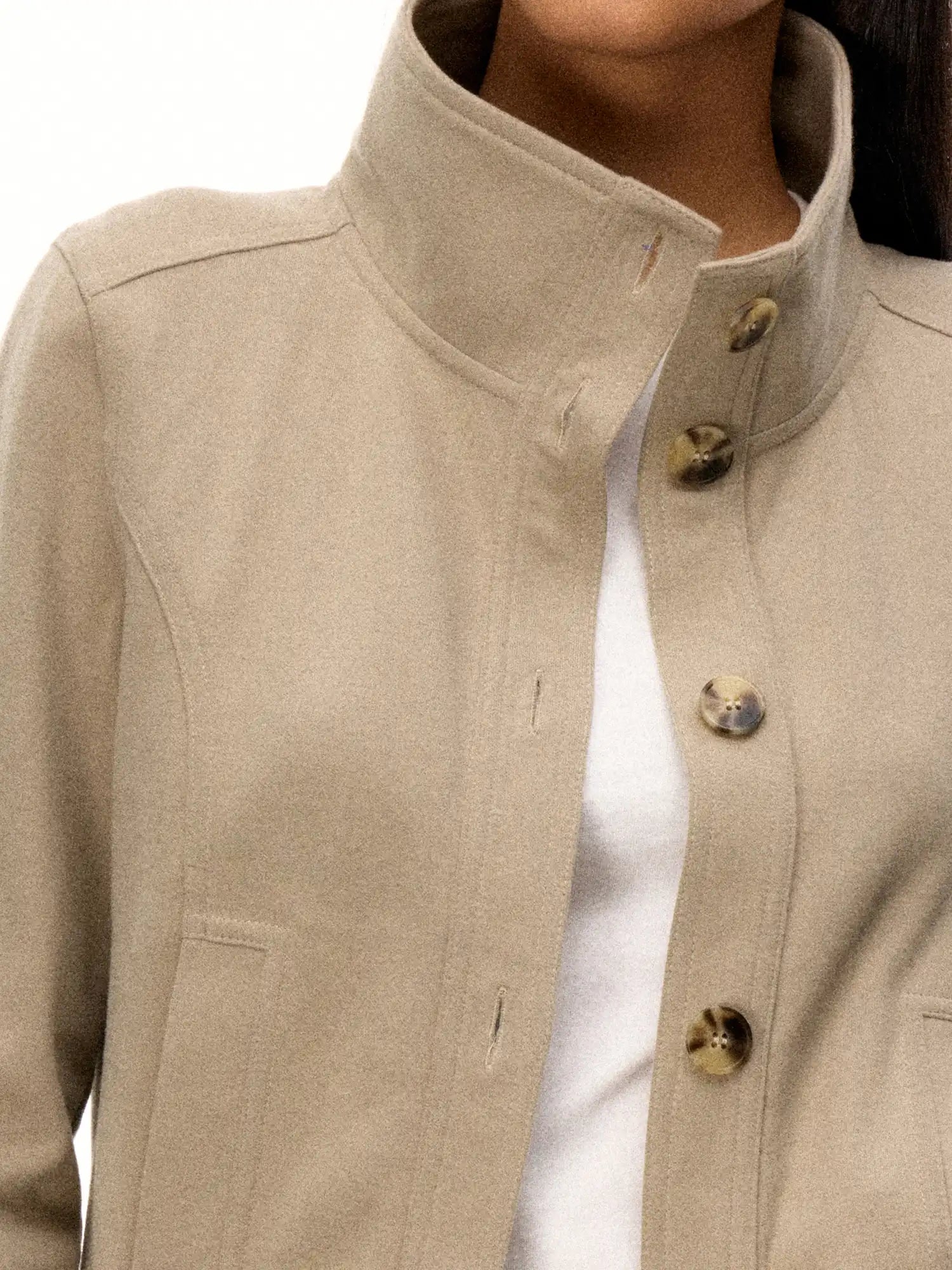 FirstFloor Highly Elastic Knitted Turtleneck Jacket | Canton Collective