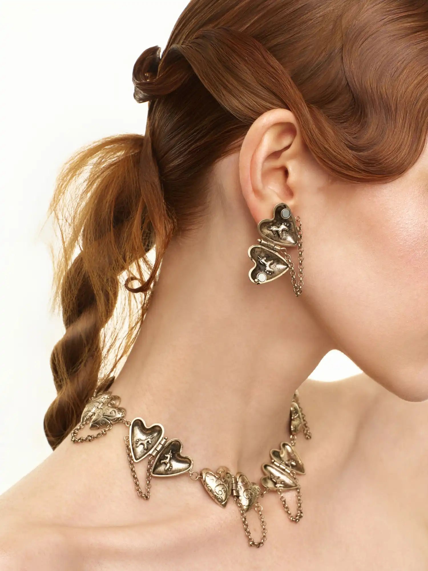 1Jinn M2M Hinged Double Heart Locket Earrings | Canton Collective