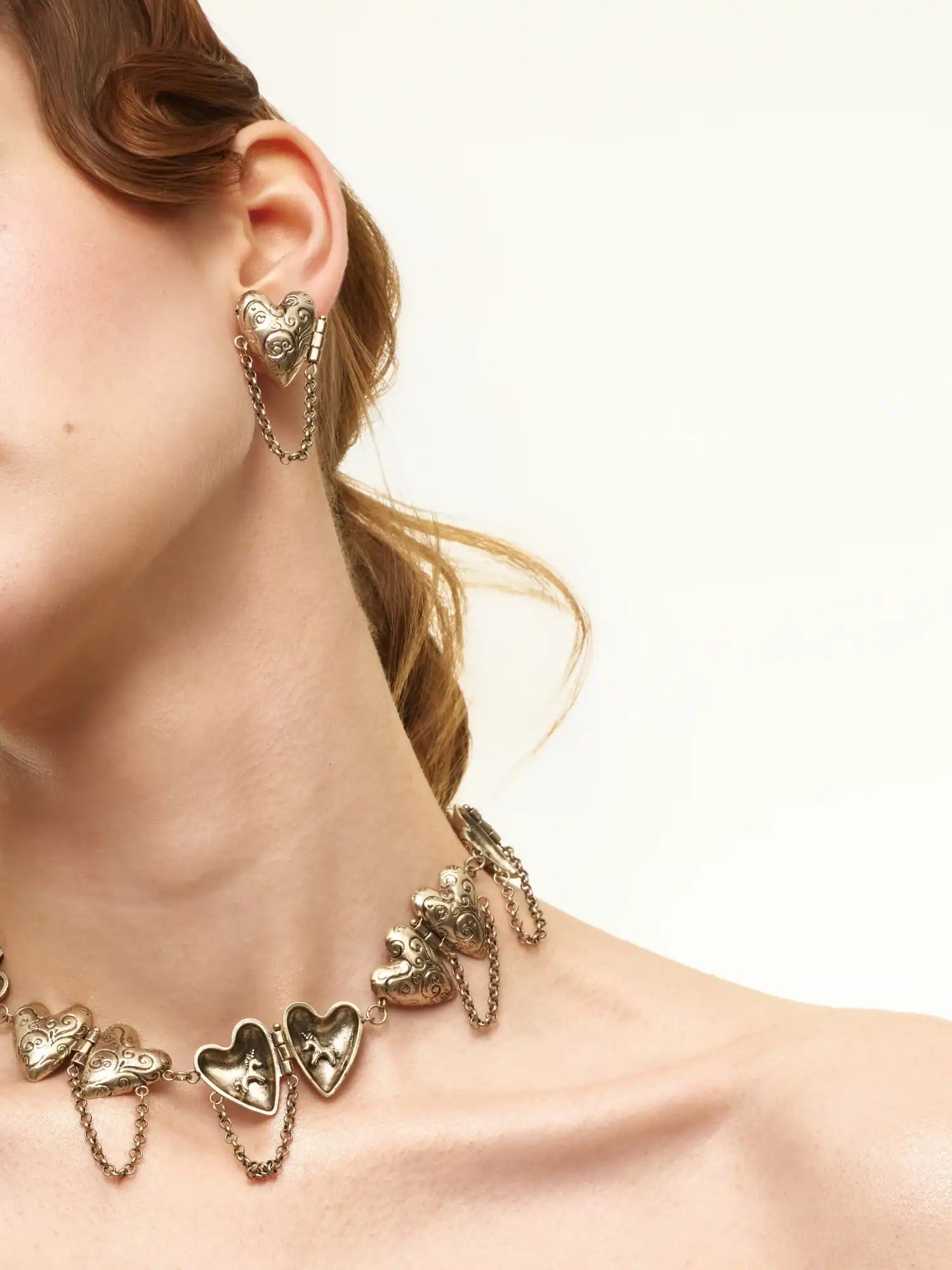 1Jinn M2M Hinged Double Heart Locket Earrings | Canton Collective