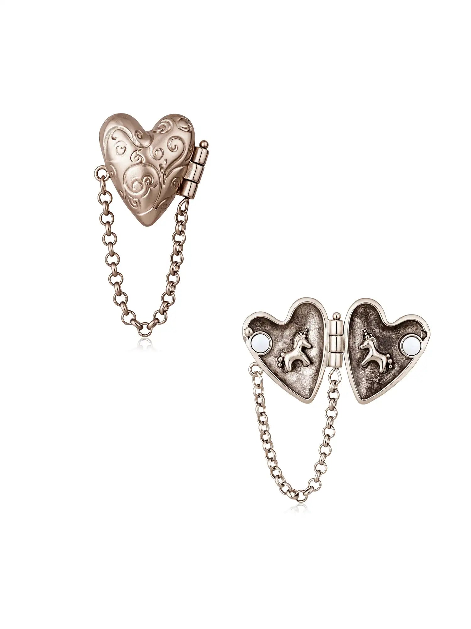 1Jinn M2M Hinged Double Heart Locket Earrings | Canton Collective