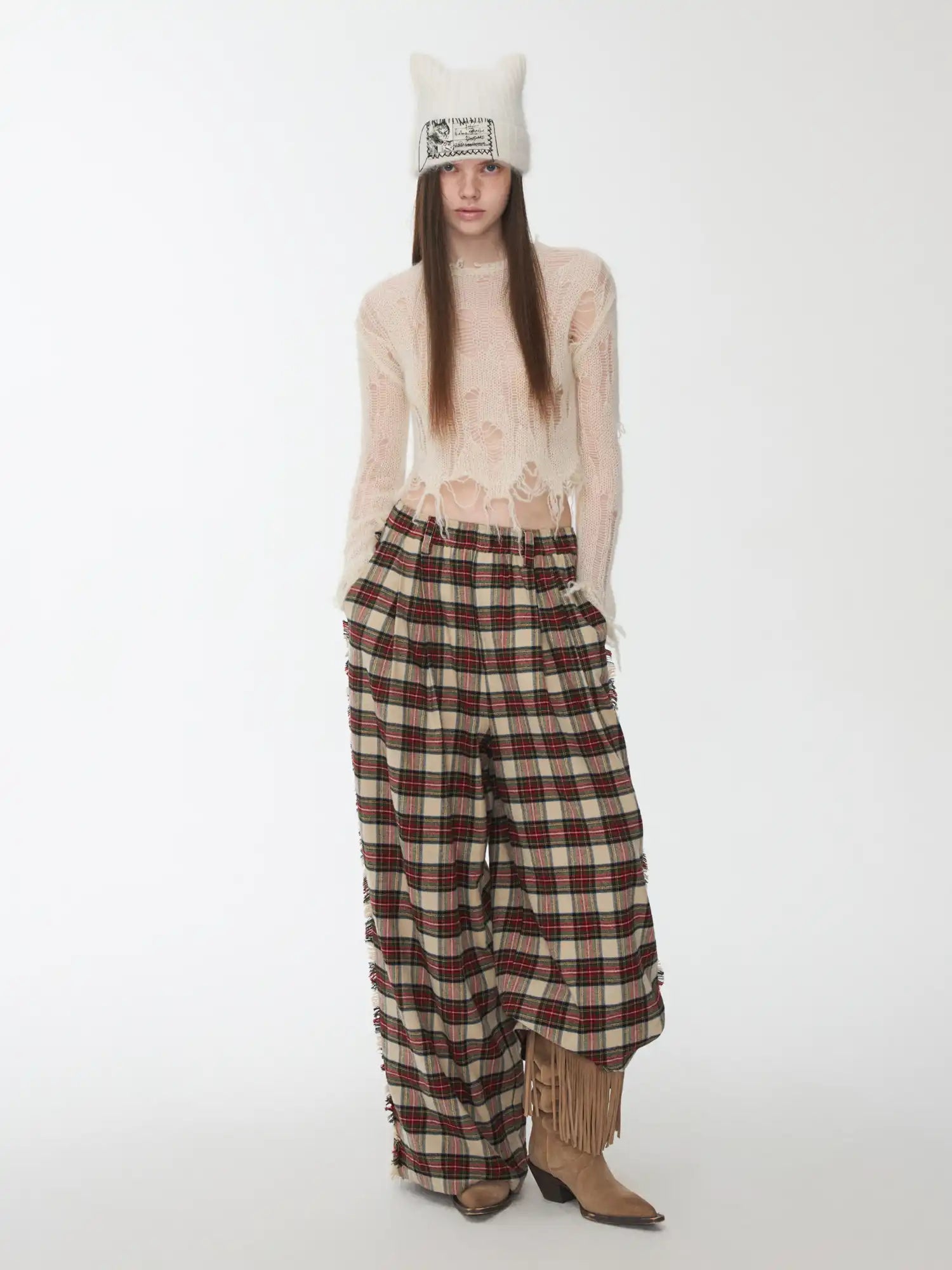 1Jinn Studio Holey Mohair Crop Sweater | Canton Collective