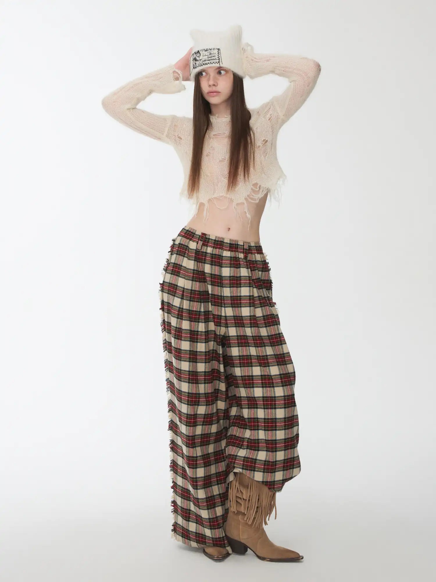 1Jinn Studio Holey Mohair Crop Sweater | Canton Collective