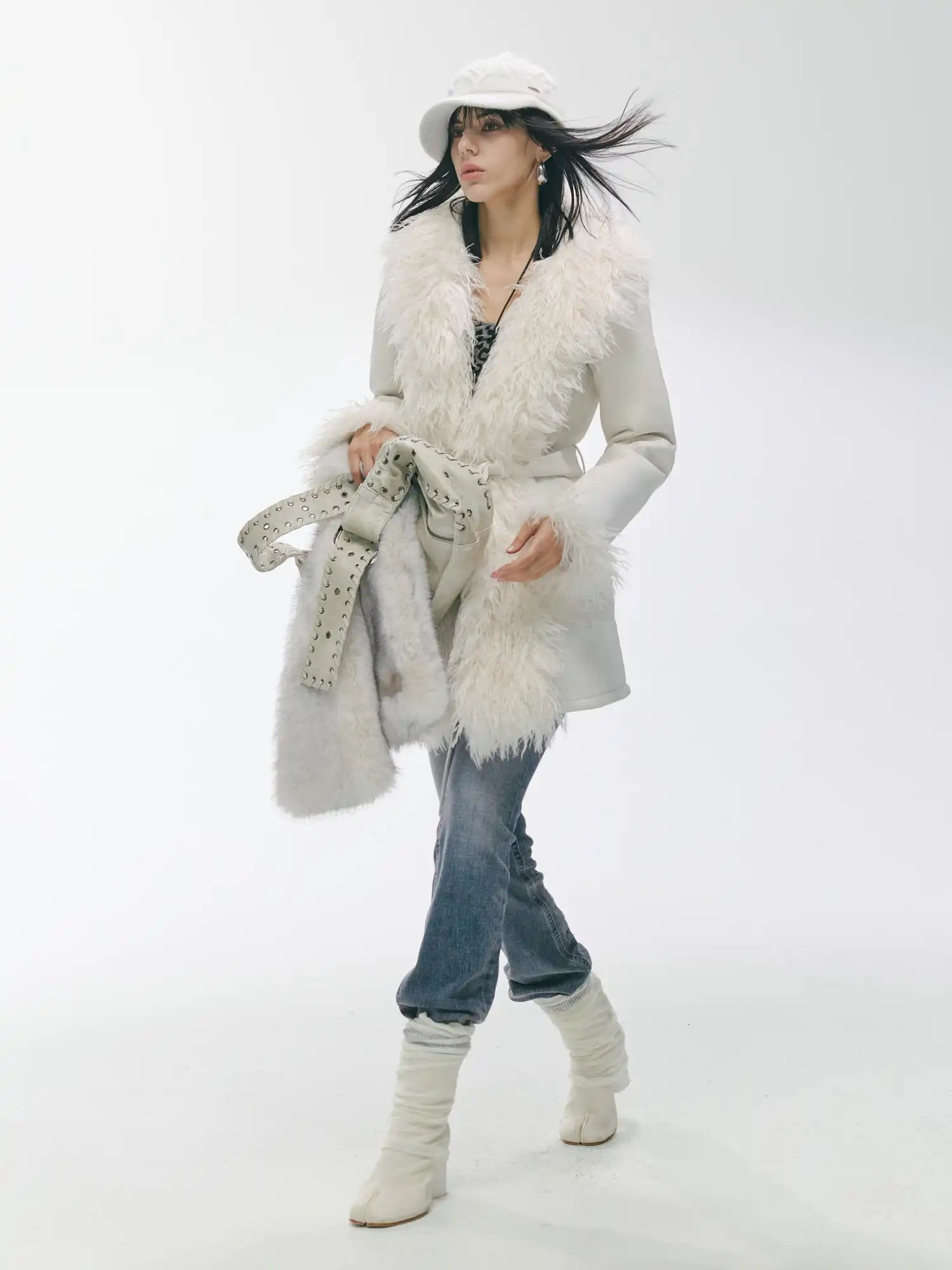 2th Desire Horn-Buttoned Fur Coat | Canton Collective