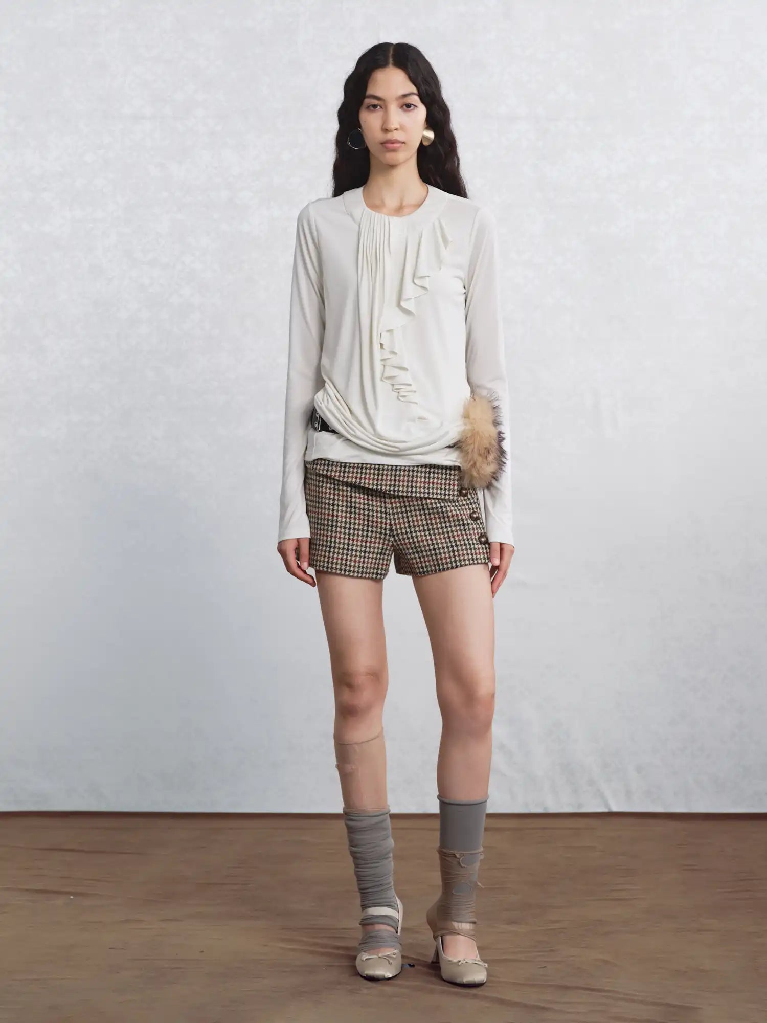 I'M STILL IN Houndstooth Wool Shorts | Canton Collective