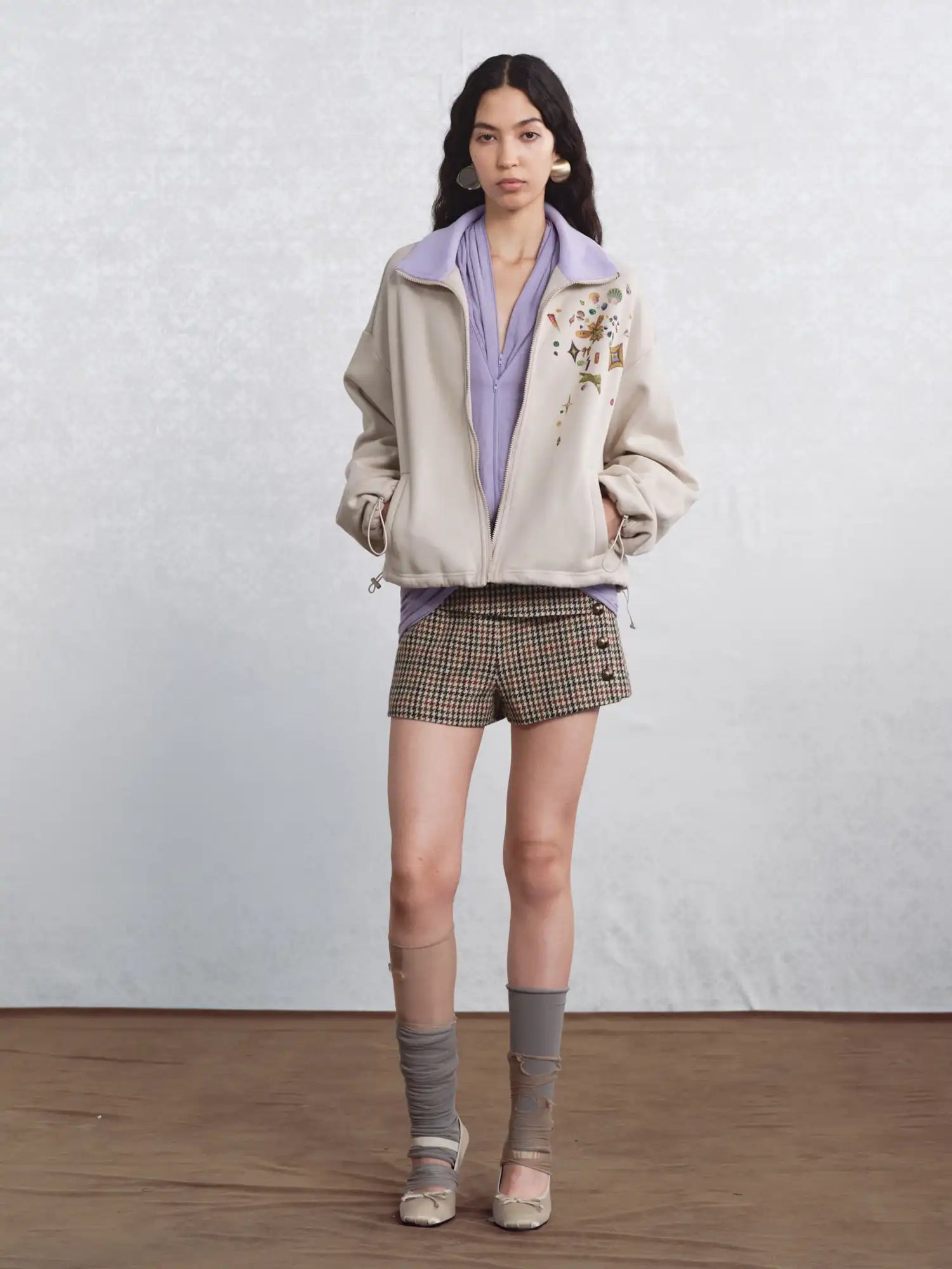 I'M STILL IN Houndstooth Wool Shorts | Canton Collective