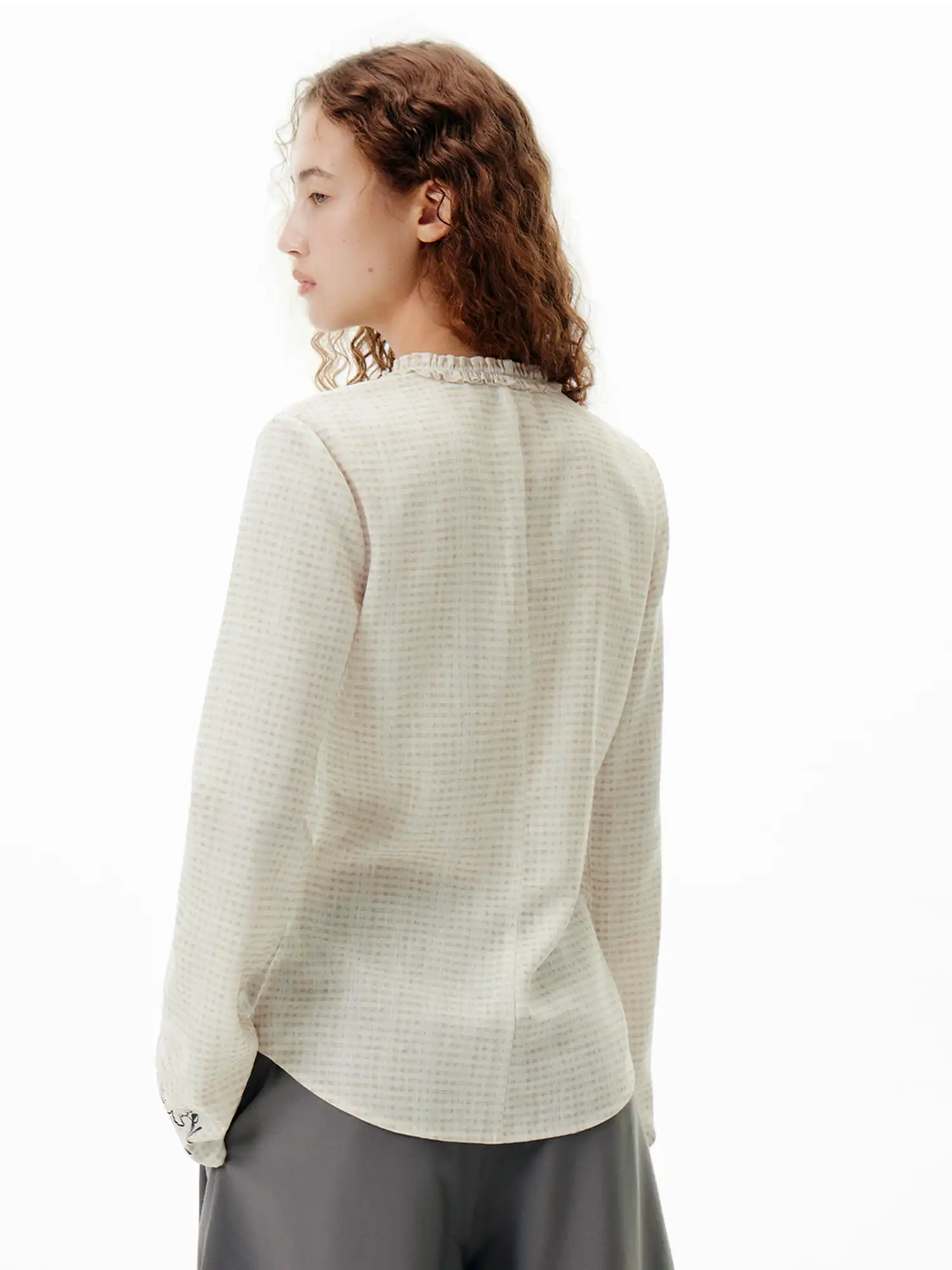 Outtheblue Illustrated Tie-Front Check Cardigan | Canton Collective