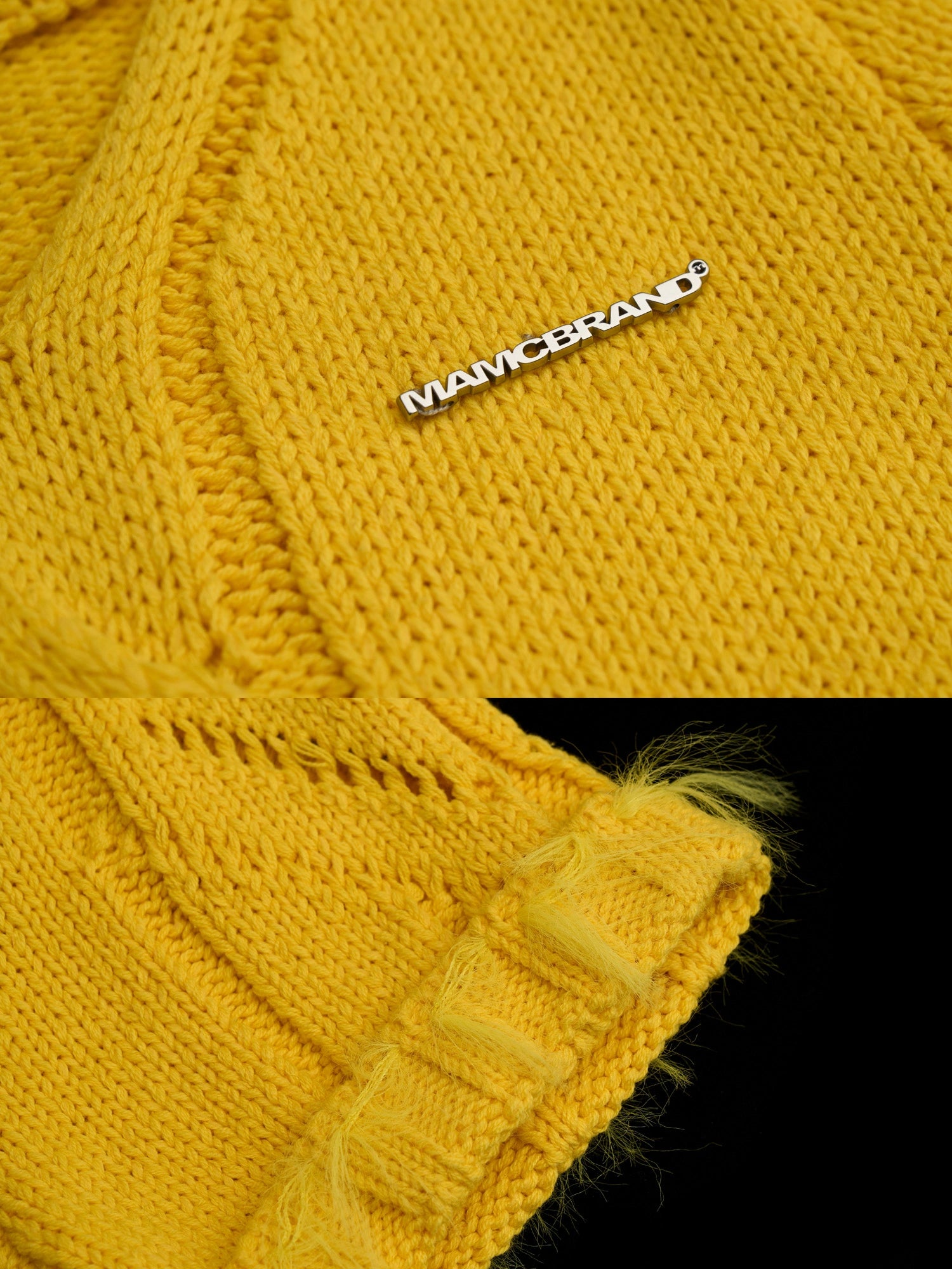 MAMC Keyhole Short Sleeve Cable Knit Sweater | Canton Collective