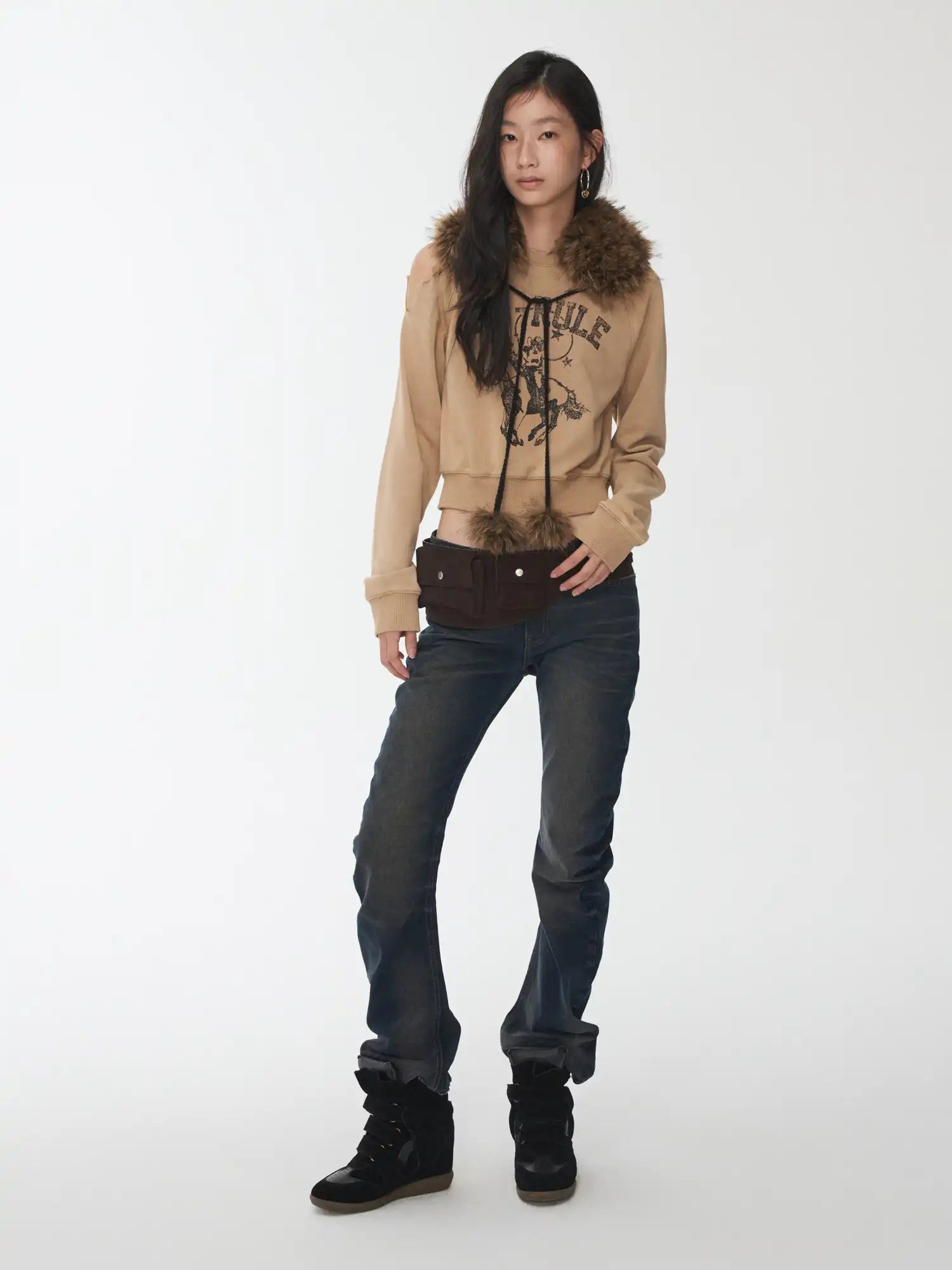 1Jinn Studio Knight Cat Ripped Sweatshirt | Canton Collective