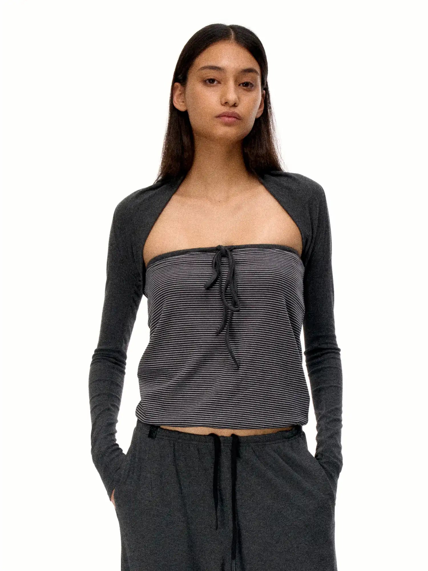 FirstFloor Knitted Striped Tie-Up Tube set | Canton Collective