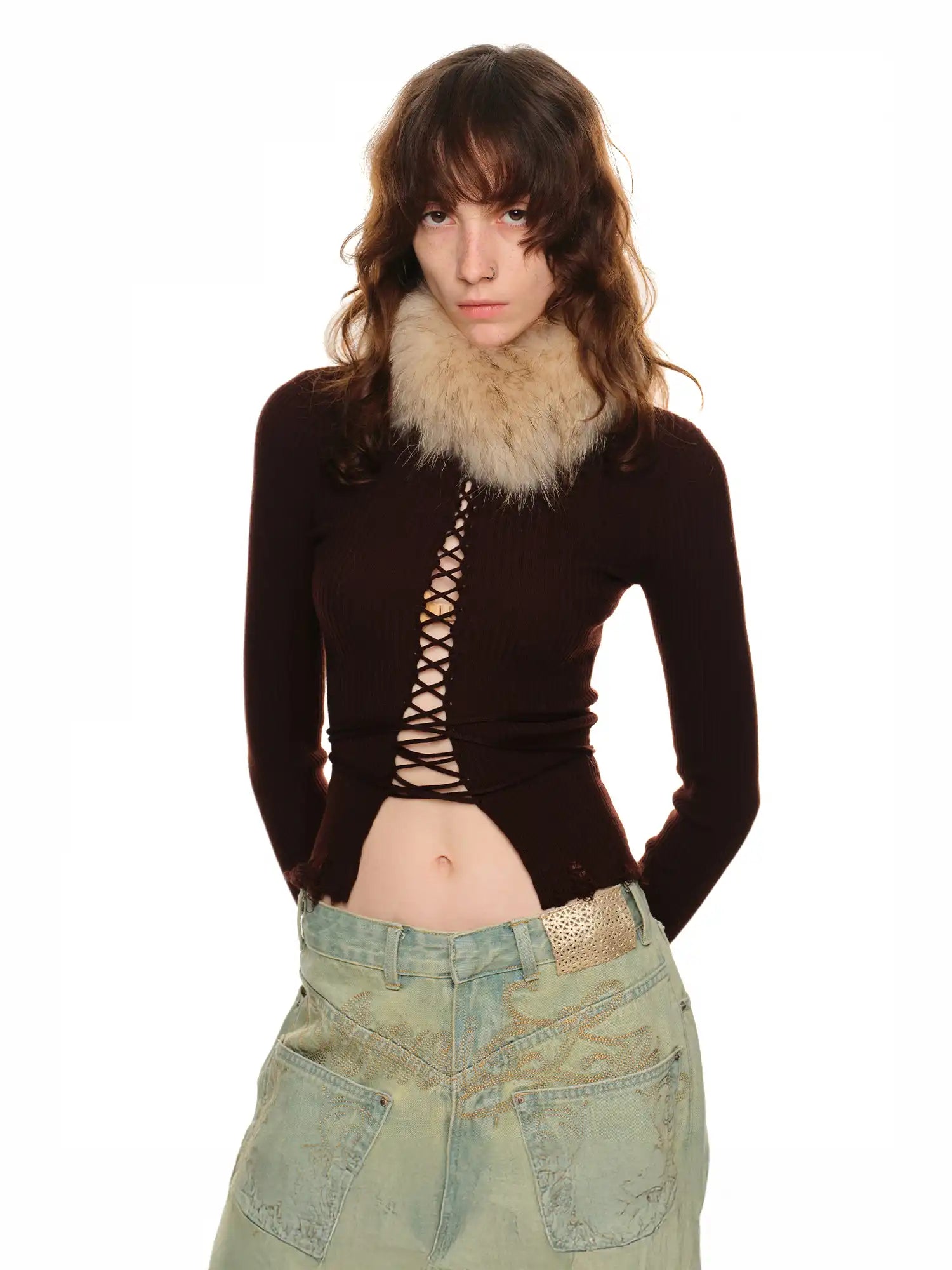 1Jinn Studio Lace-up Long Sleeve Top | Canton Collective