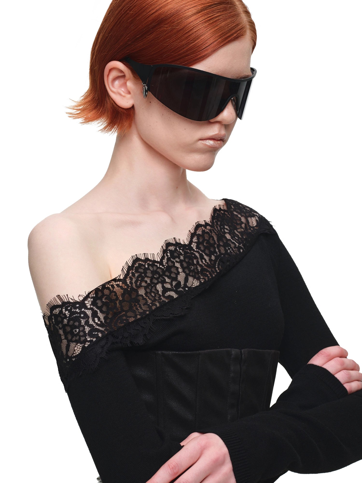 1Jinn Studio Lace Off-Shoulder Cashmere Blend Top | Canton Collective