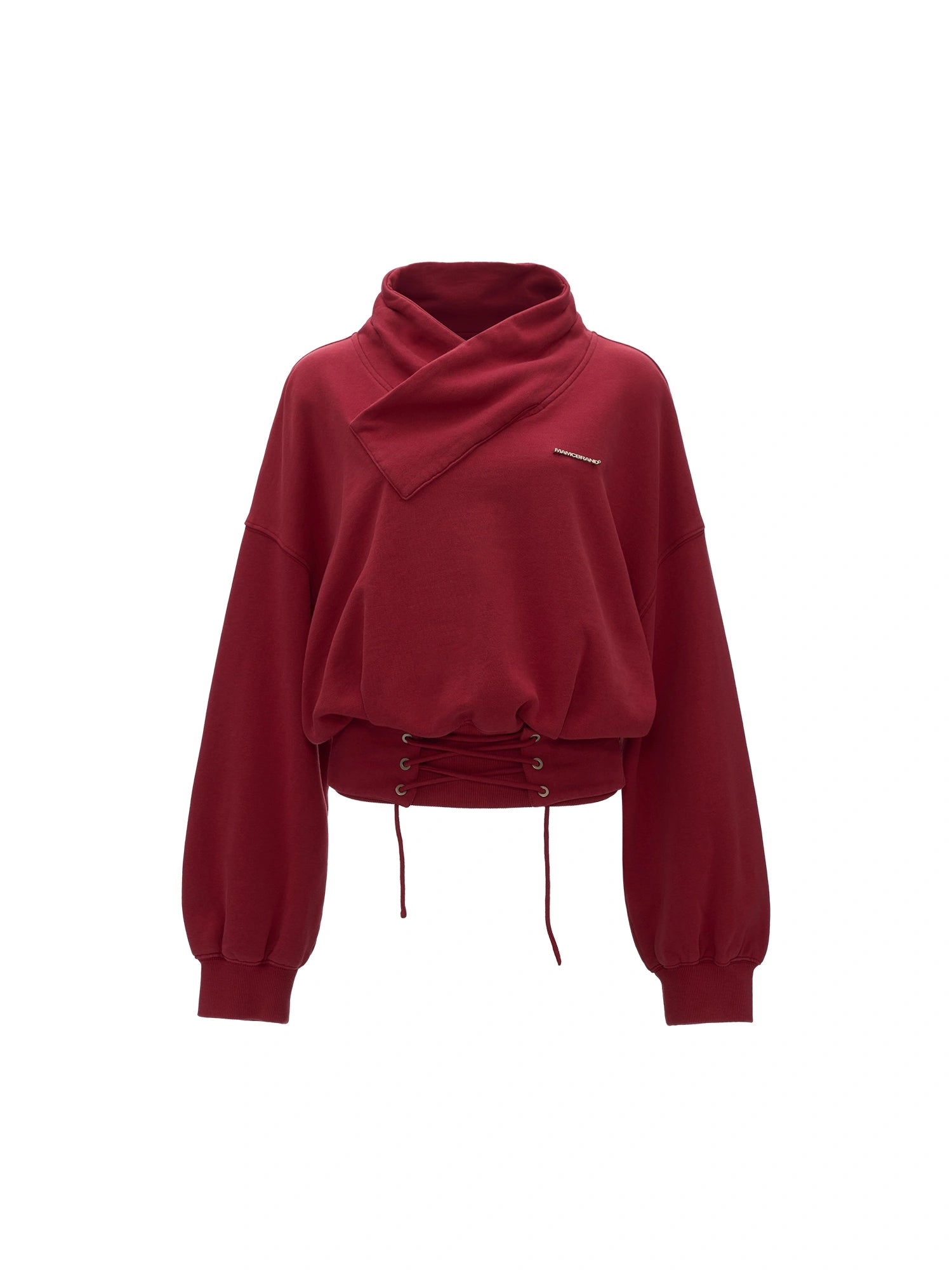 MAMC Lace Up Front Cropped Sweatshirt | Canton Collective