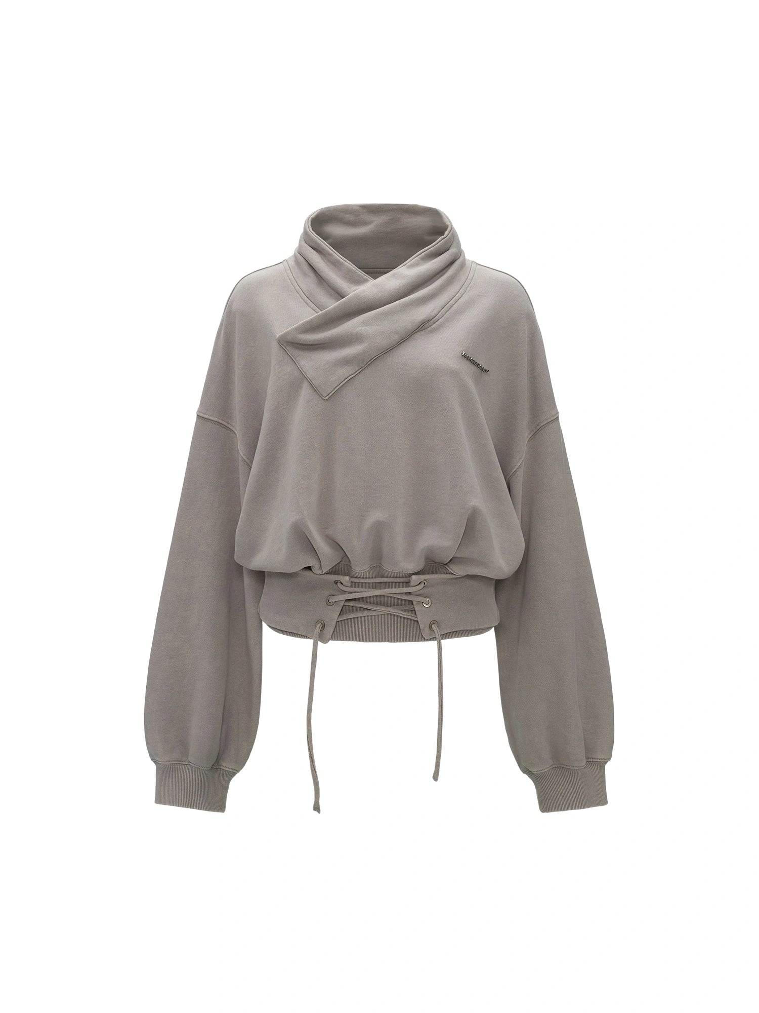 MAMC Lace Up Front Cropped Sweatshirt | Canton Collective