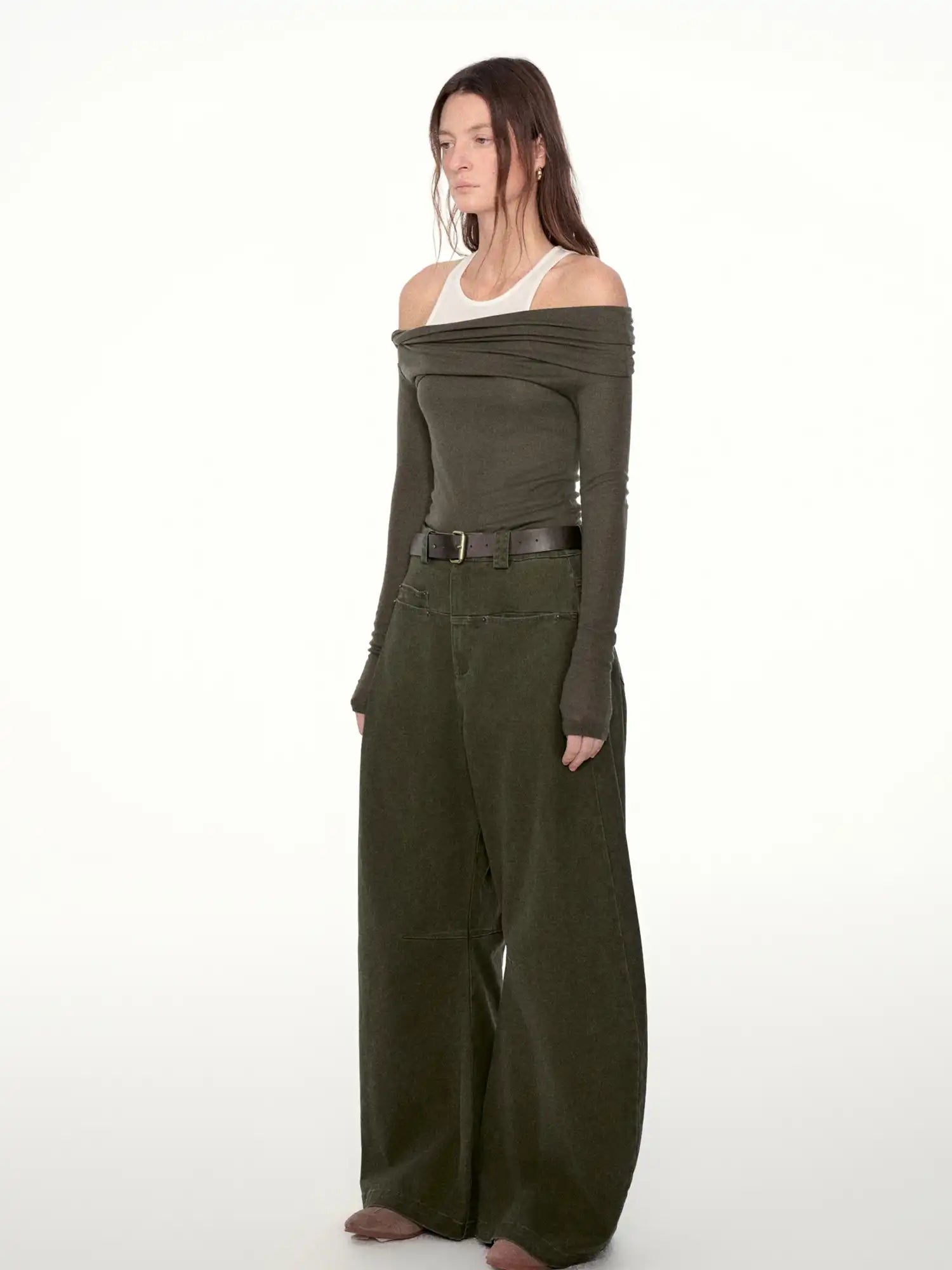 FIRST FLOOR Layered Off-Shoulder Long Sleeve Top | Canton Collective