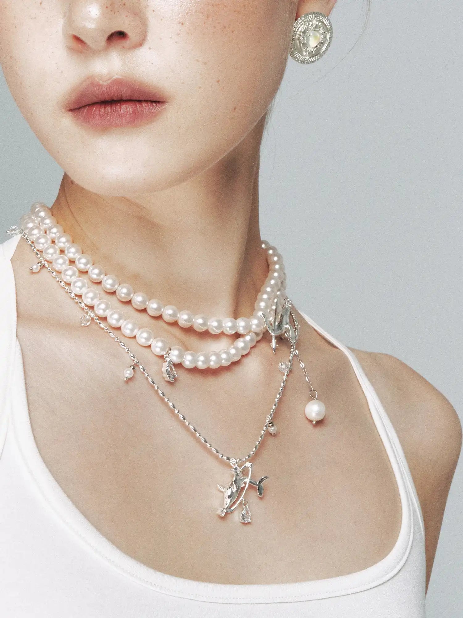 1Jinn M2M Layered Pearl Whale Choker | Canton Collective
