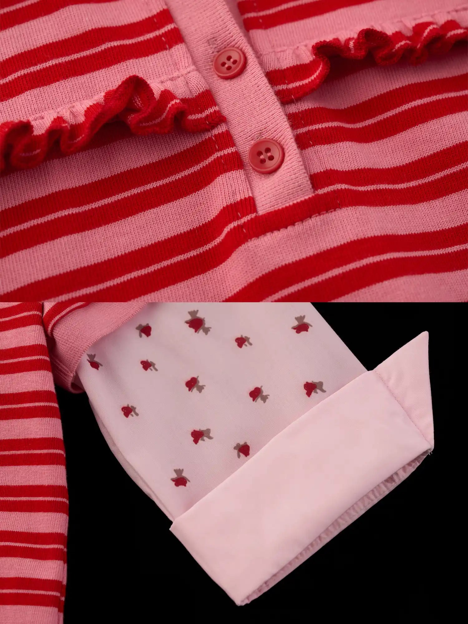 MAMC Layered Striped Cotton Polo Collar Top | Canton Collective