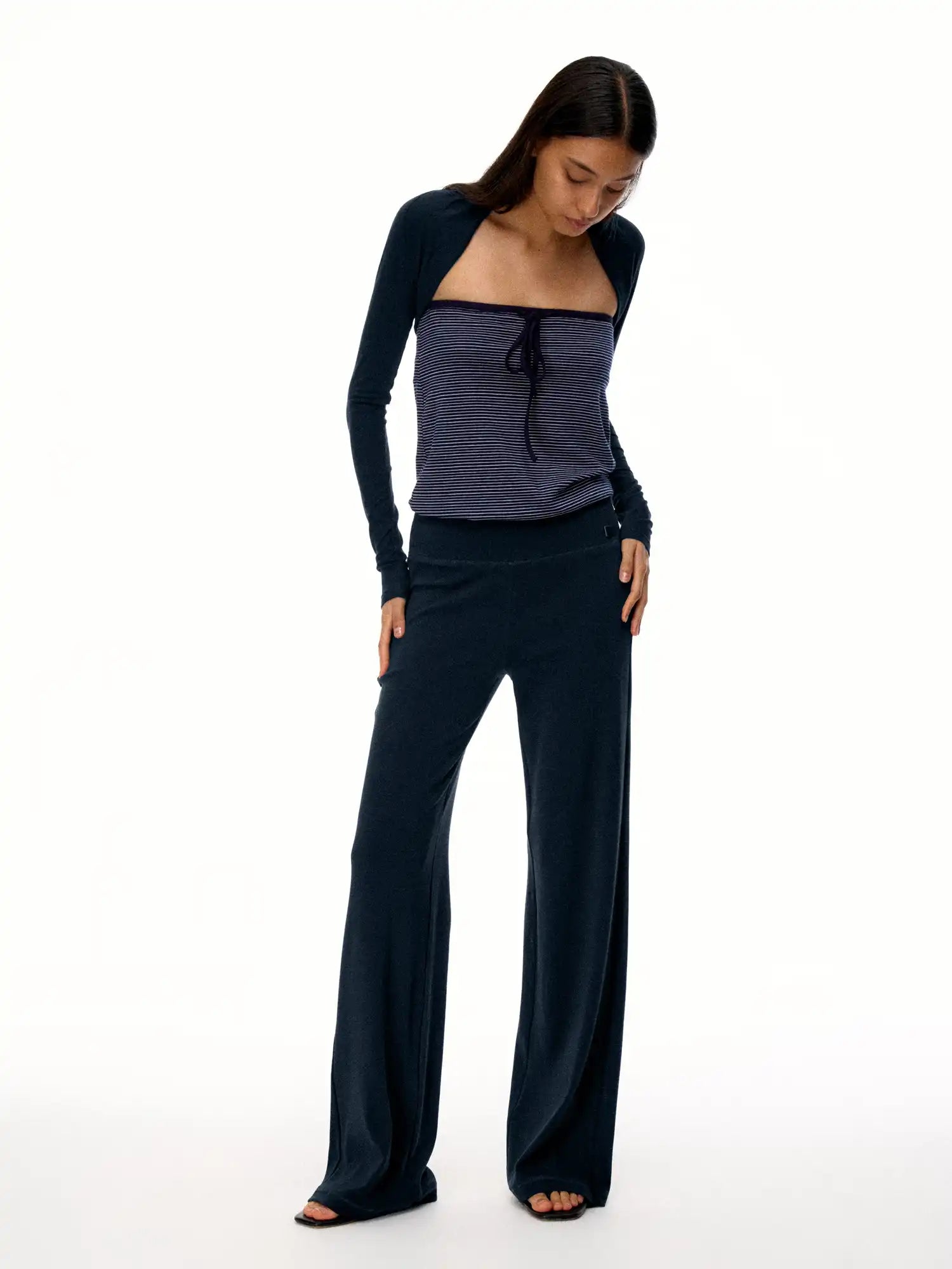 FirstFloor Lazy Style Knitted Flared Casual Pants | Canton Collective