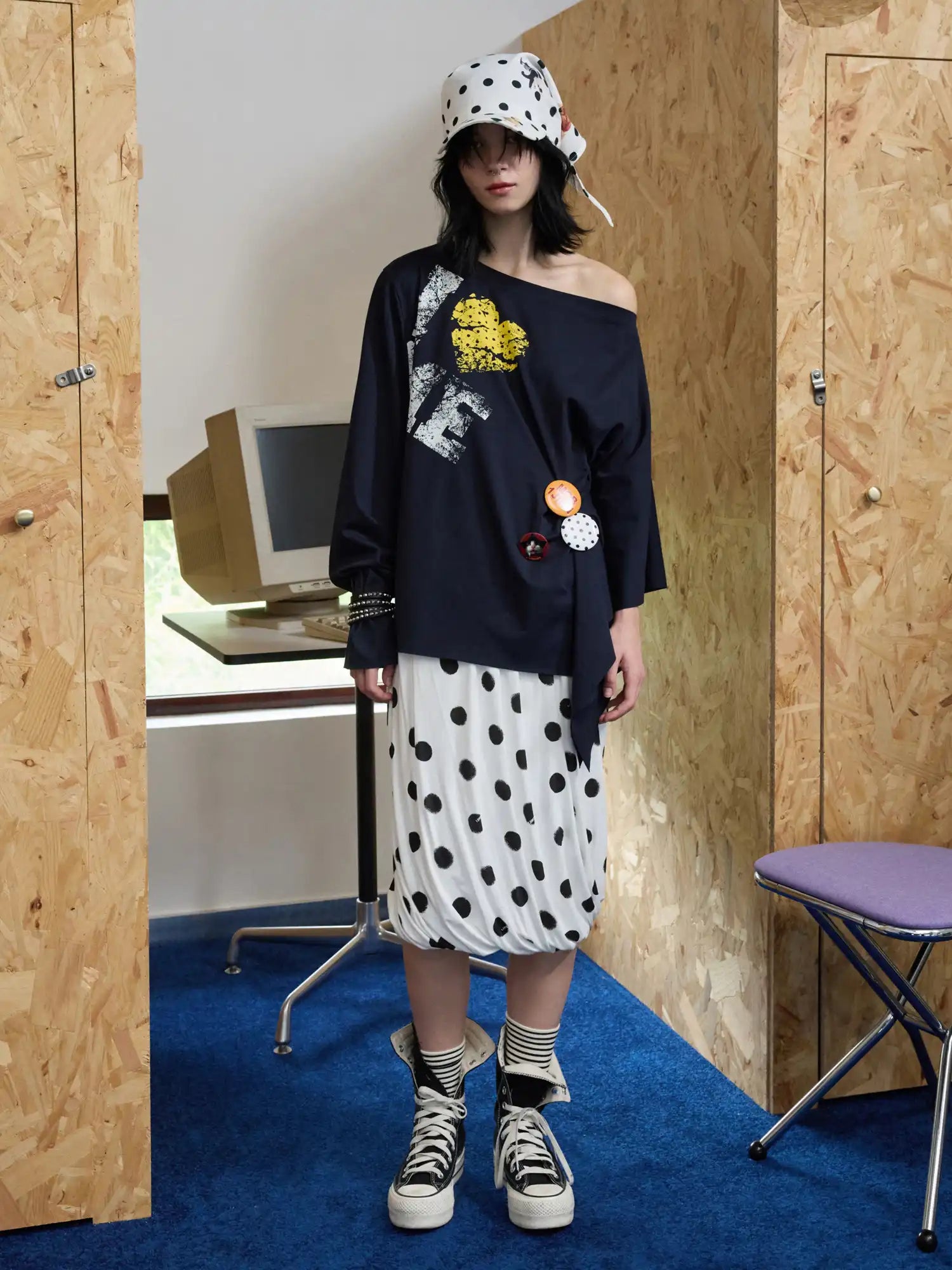 1Jinn Studio Lazy Style Off Shoulder Sweatshirt | Canton Collective