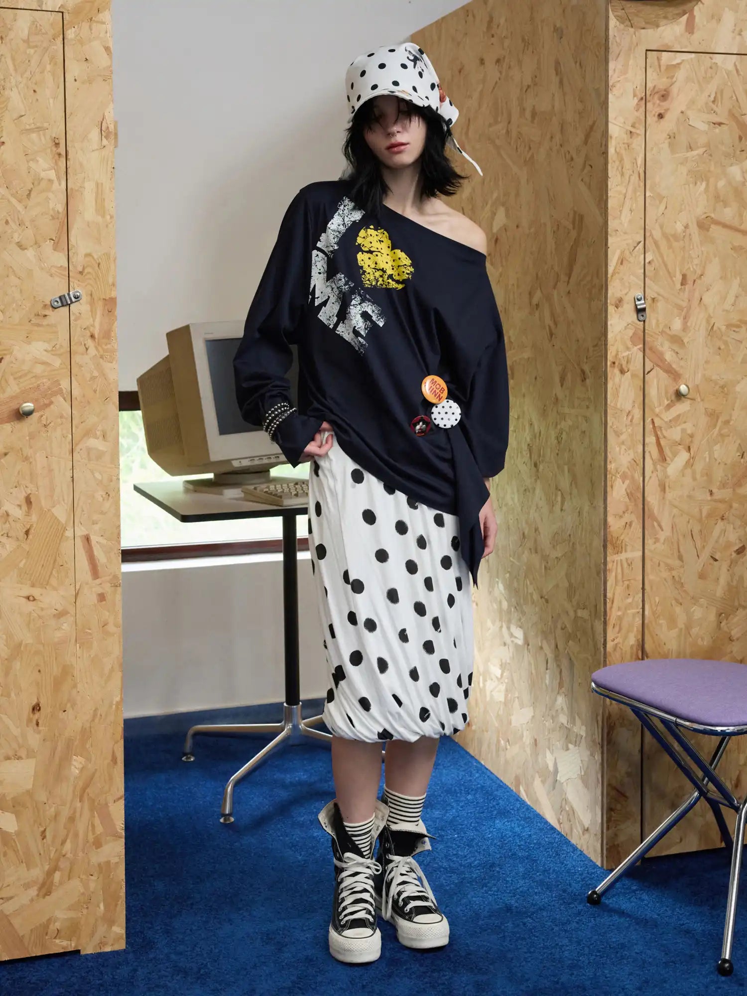 1Jinn Studio Lazy Style Off Shoulder Sweatshirt | Canton Collective