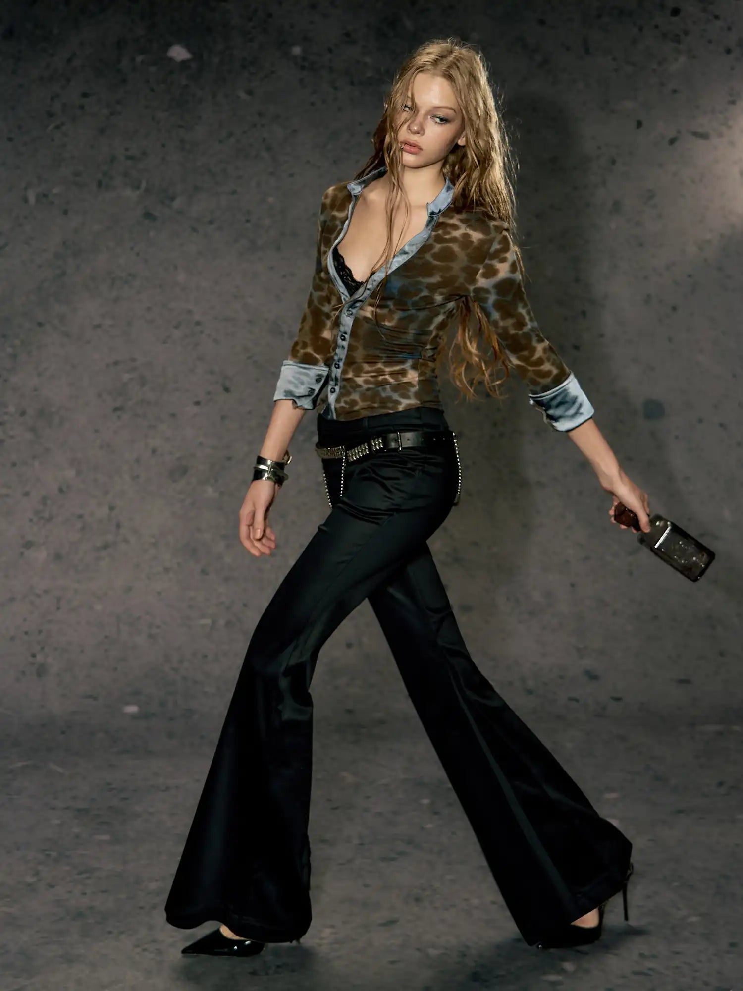 Deleteex Leopard Blazer Corset Shirt | Canton Collective