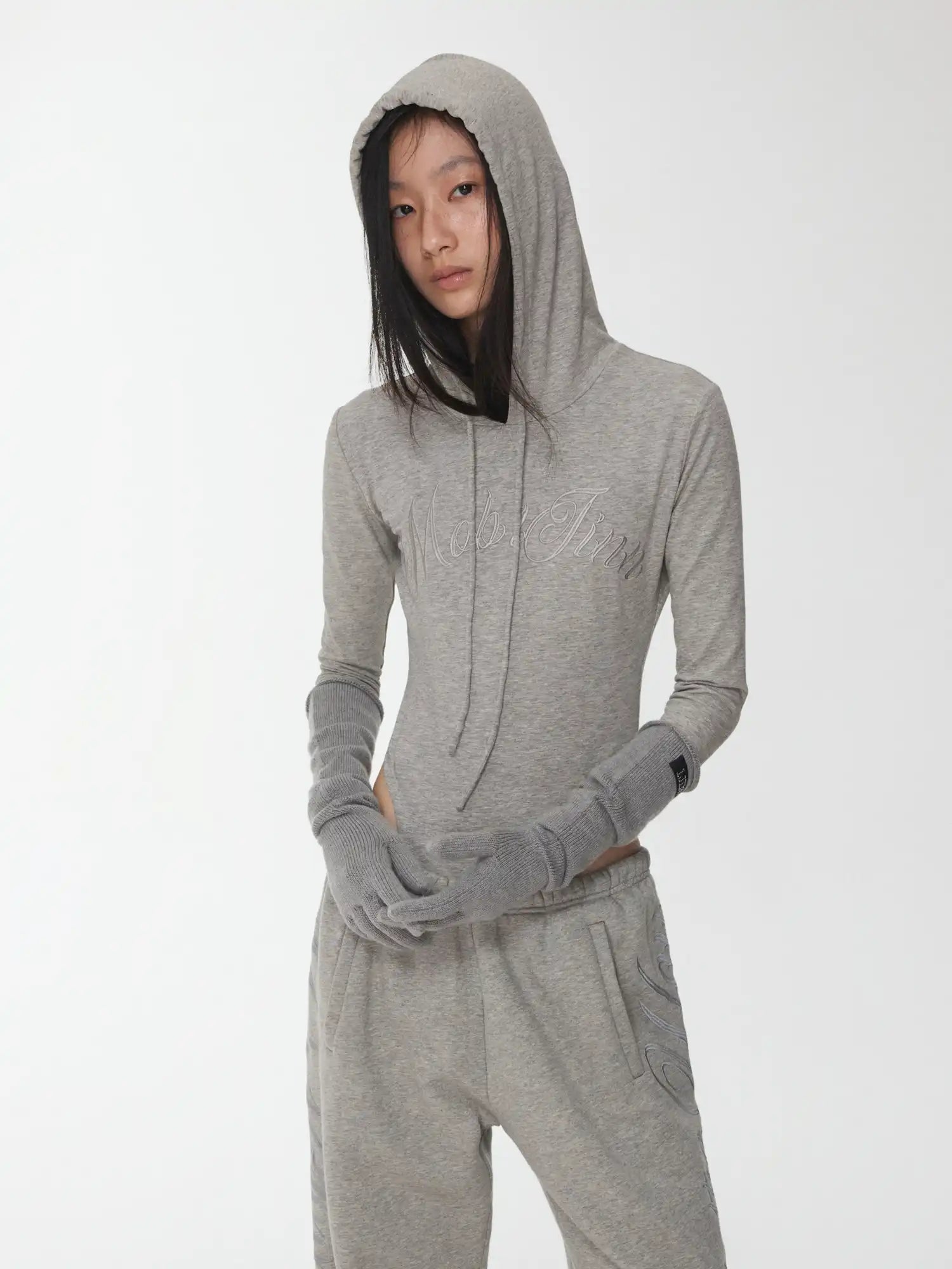 1Jinn Studio Letter Embroidered Hooded Jumpsuit | Canton Collective