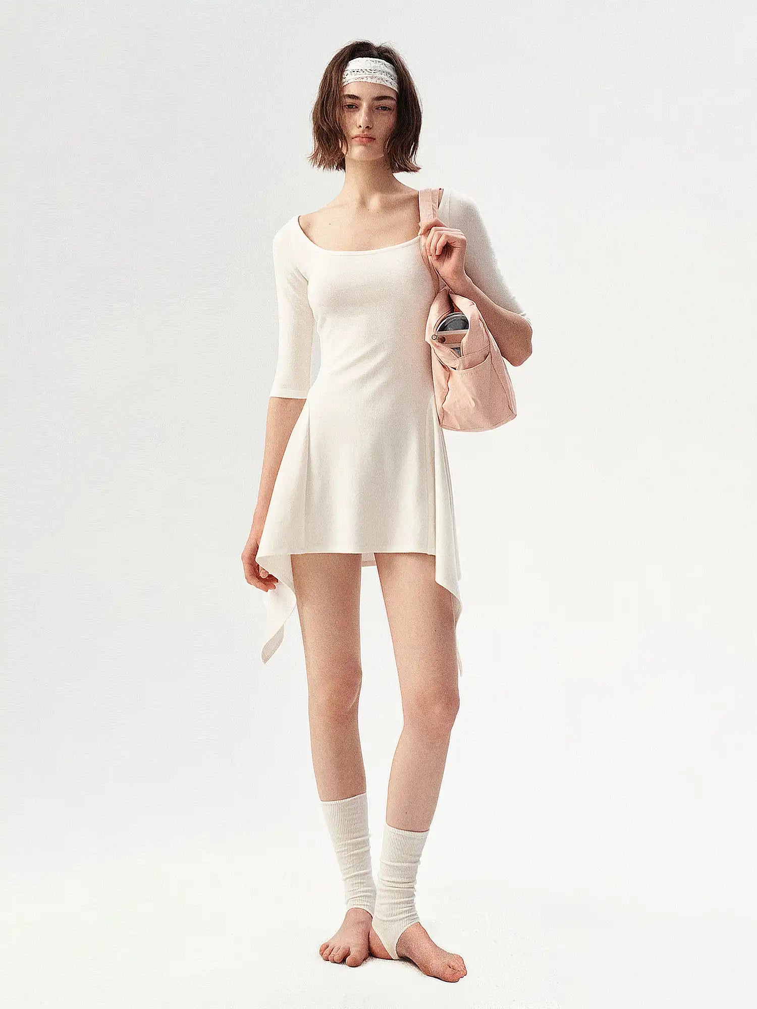 Ayo Long Sleeve Mini Asymmetrical Hem Dress | Canton Collective