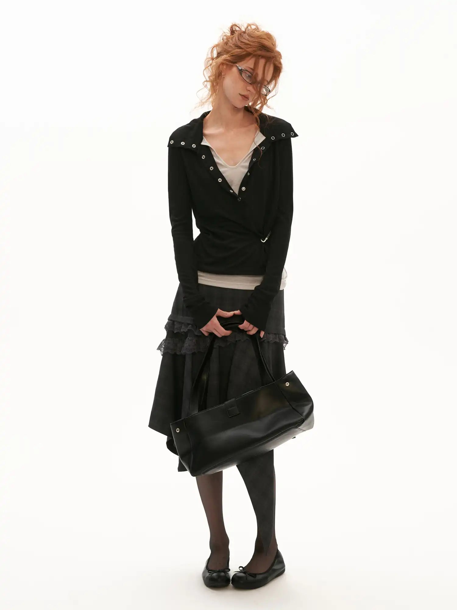 MAMC Long Sleeves Contrast Layered Look Top | Canton Collective