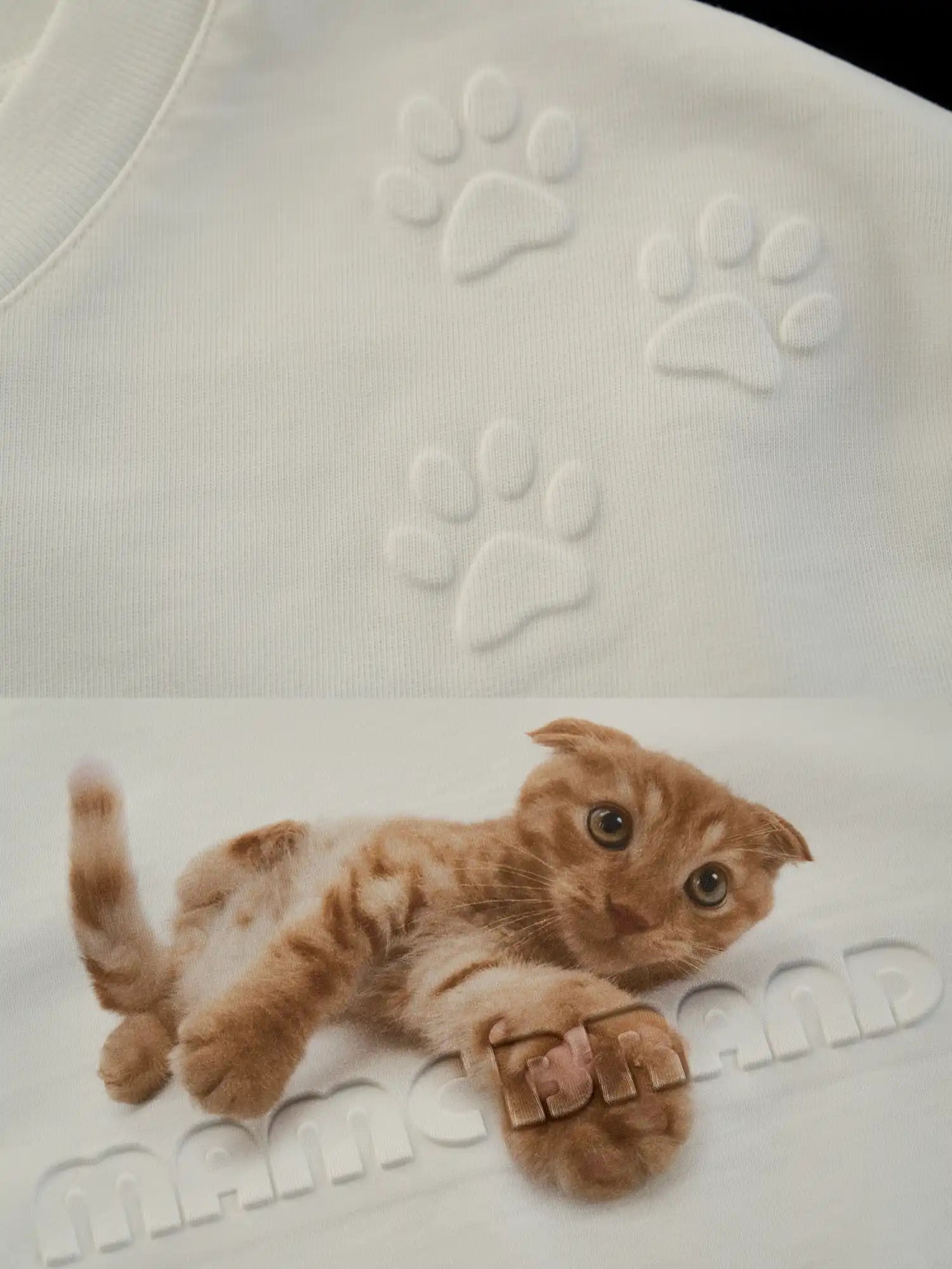 MAMC Loose Distressed Kitten Cotton Crop Top | Canton Collective