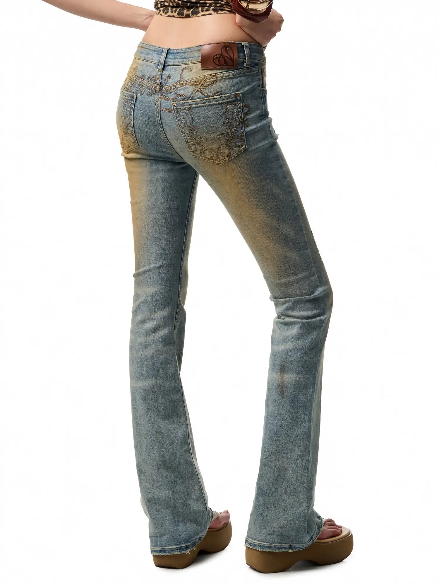 1Jinn Studio Low-Flare Indigo Fade Jeans  | Canton Collective