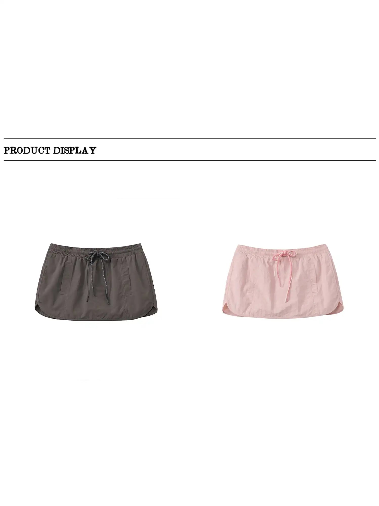 Deleteex Low-Rise Drawstring Nylon Mini Cargo Skirt | Canton Collective